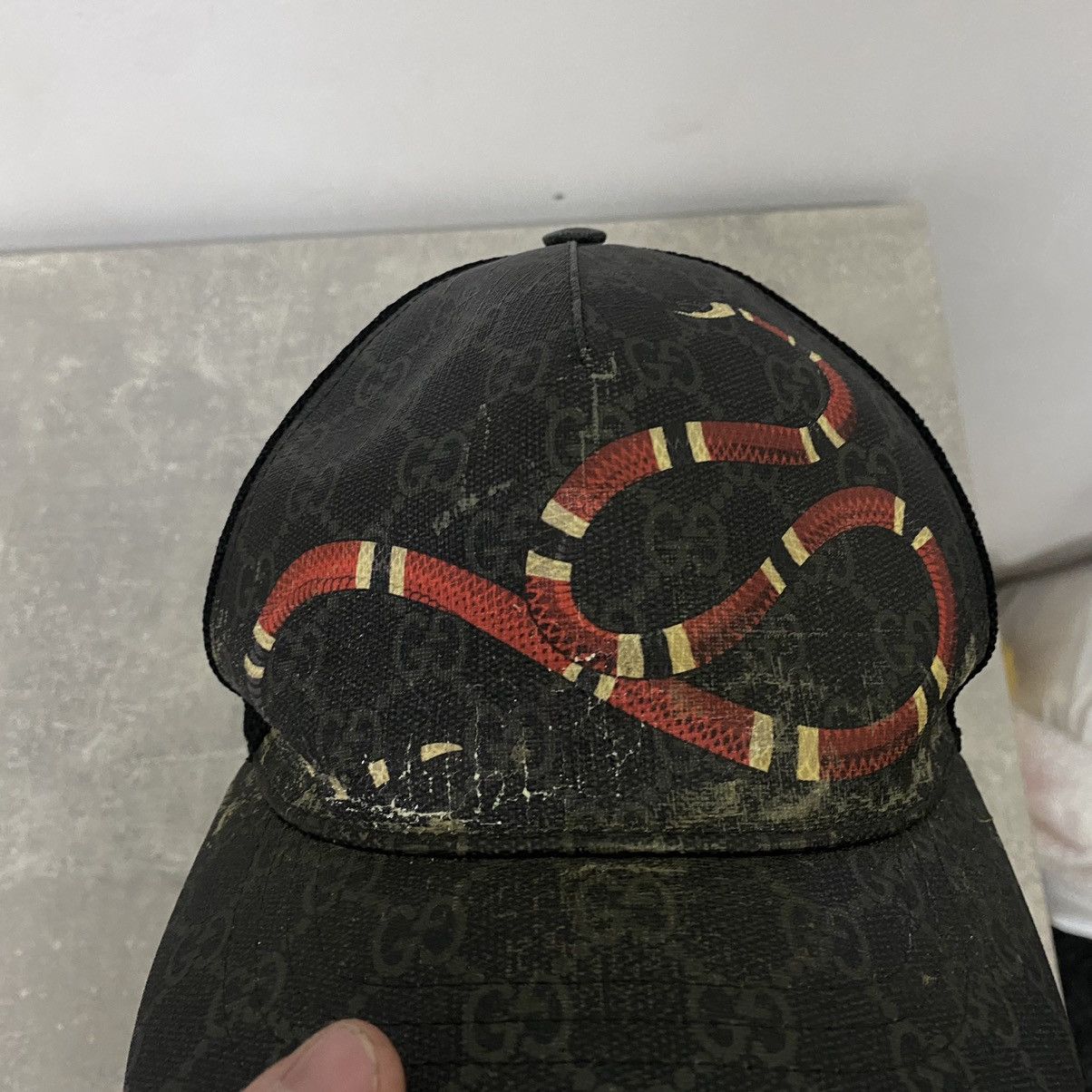 Gucci Gucci Snake Monogram Cap Hat Size 32 - 4 Thumbnail