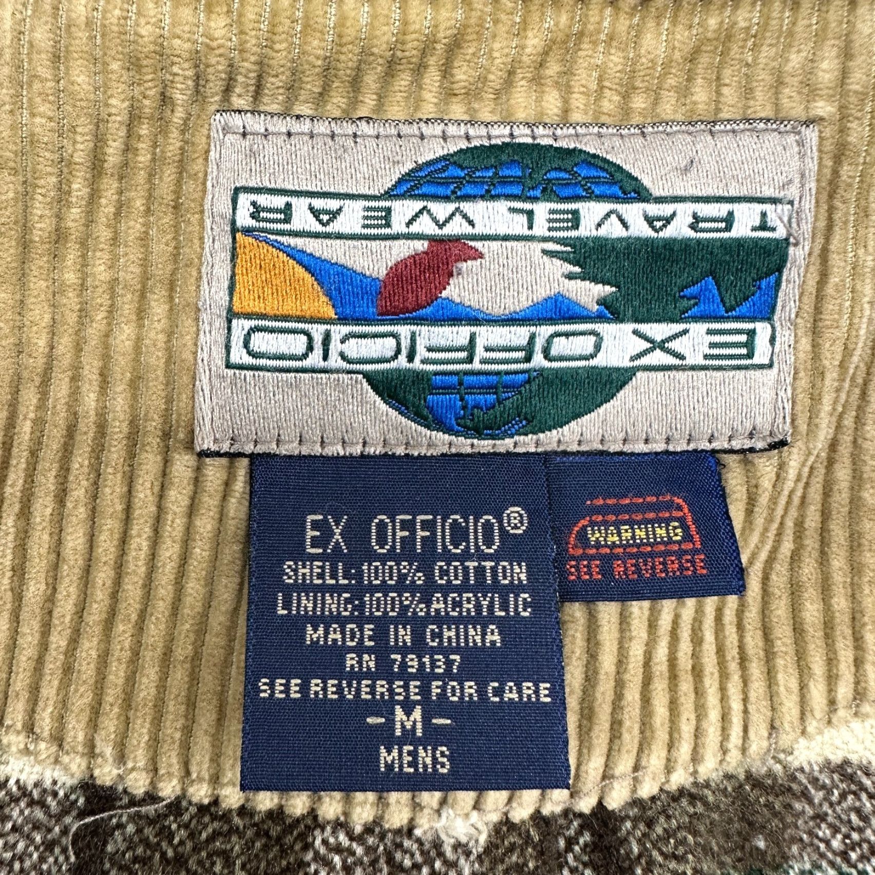 ExOfficio VINTAGE Ex Officio Coat Mens M Brown Corduroy Lined 90s Overcoat Winter Fall Casual Button Pockets Classic Size US M / EU 48-50 / 2 - 6 Thumbnail