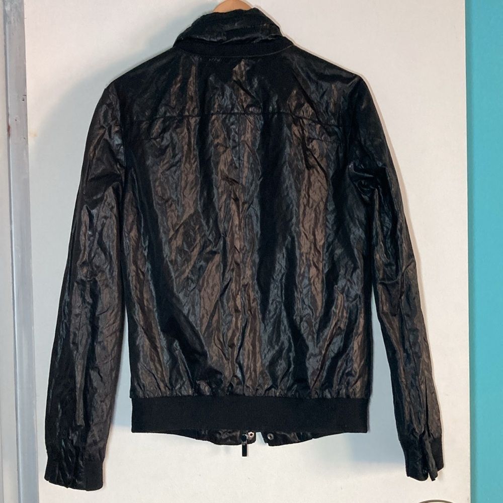 Kai Aakmann Kai Aakmann Womens M Black Zip Front Jacket With Stow Away H Size M / US 6-8 / IT 42-44 - 6 Thumbnail