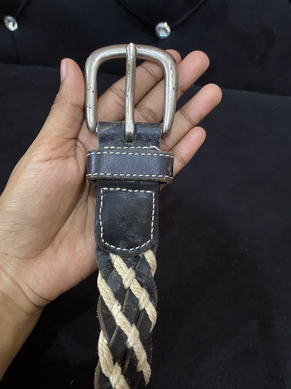 Japanese Brand Japanese Brand Braided Leather Buckle Belt Size ONE SIZE - 4 Thumbnail