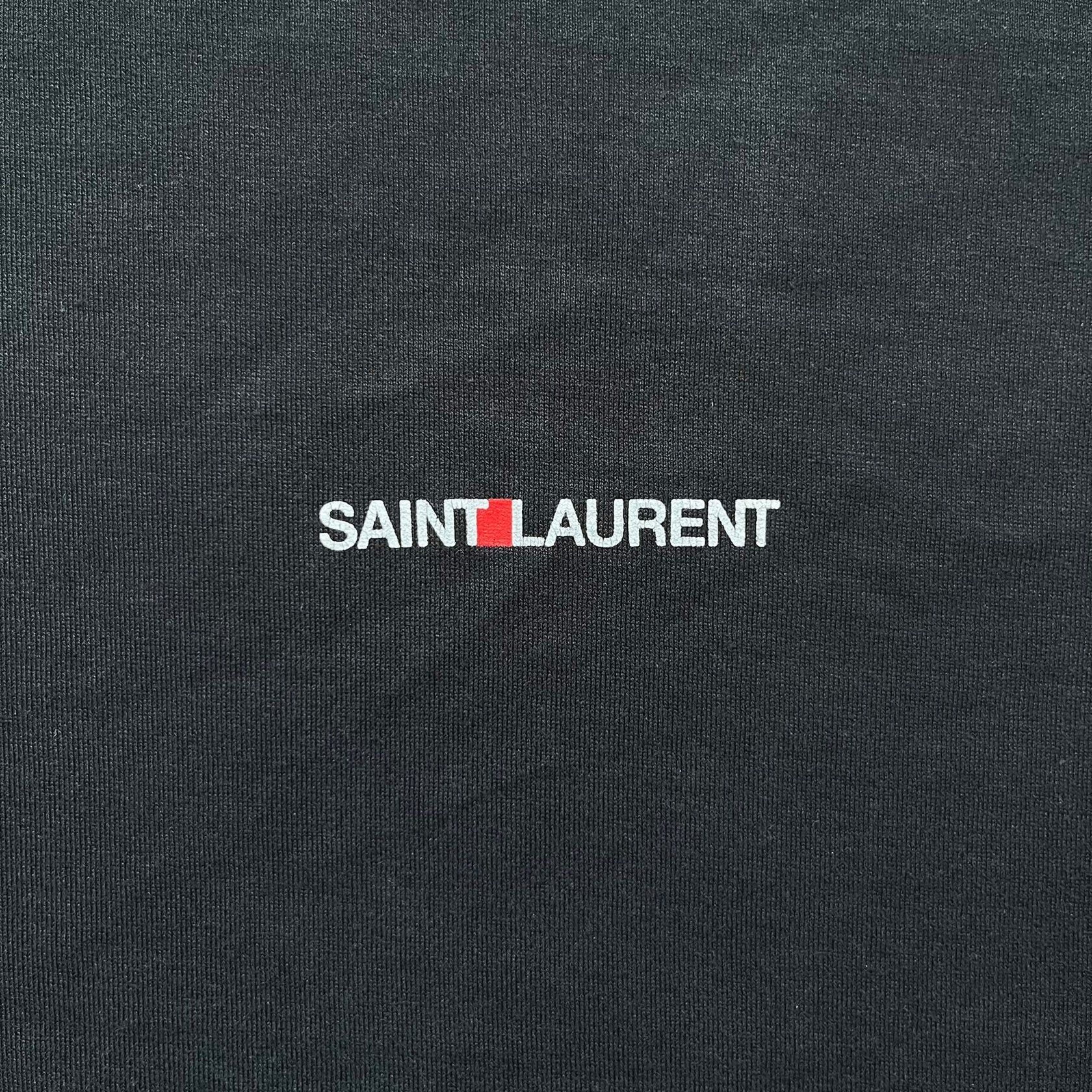 Saint Laurent Paris Saint Laurent 2018 Black Logo Tee Size US XL / EU 56 / 4 - 2 Thumbnail