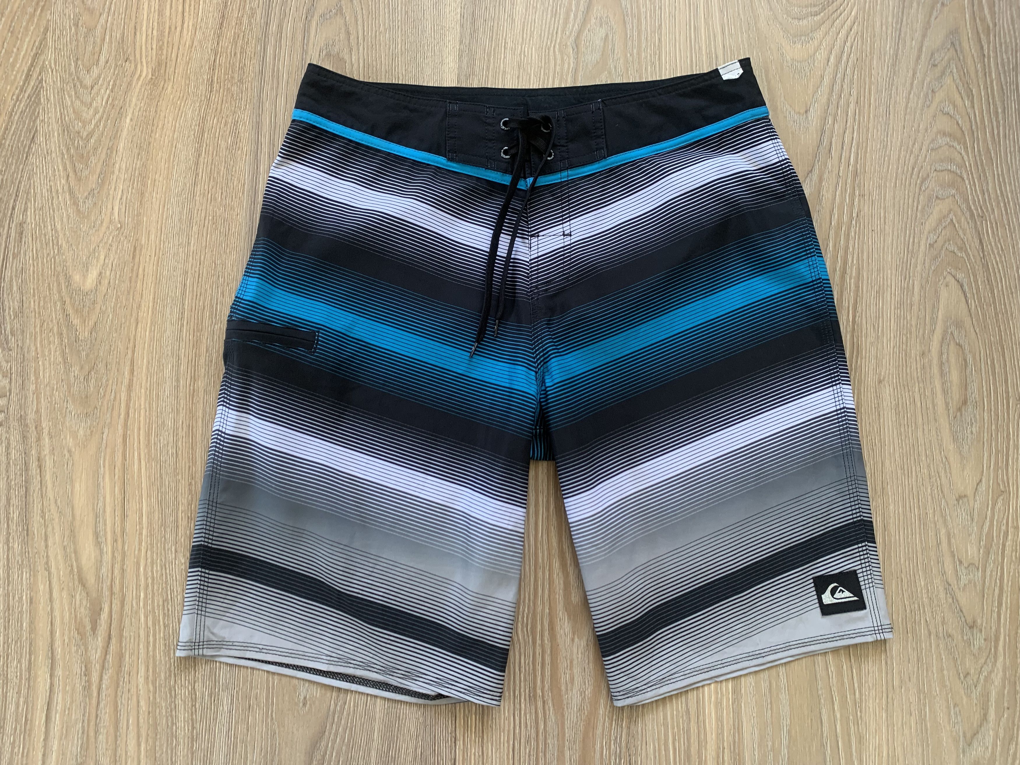 Quicksilver Quiksilver Men Swim Trunks Stripe Board Shorts Size US 33 - 2 Thumbnail