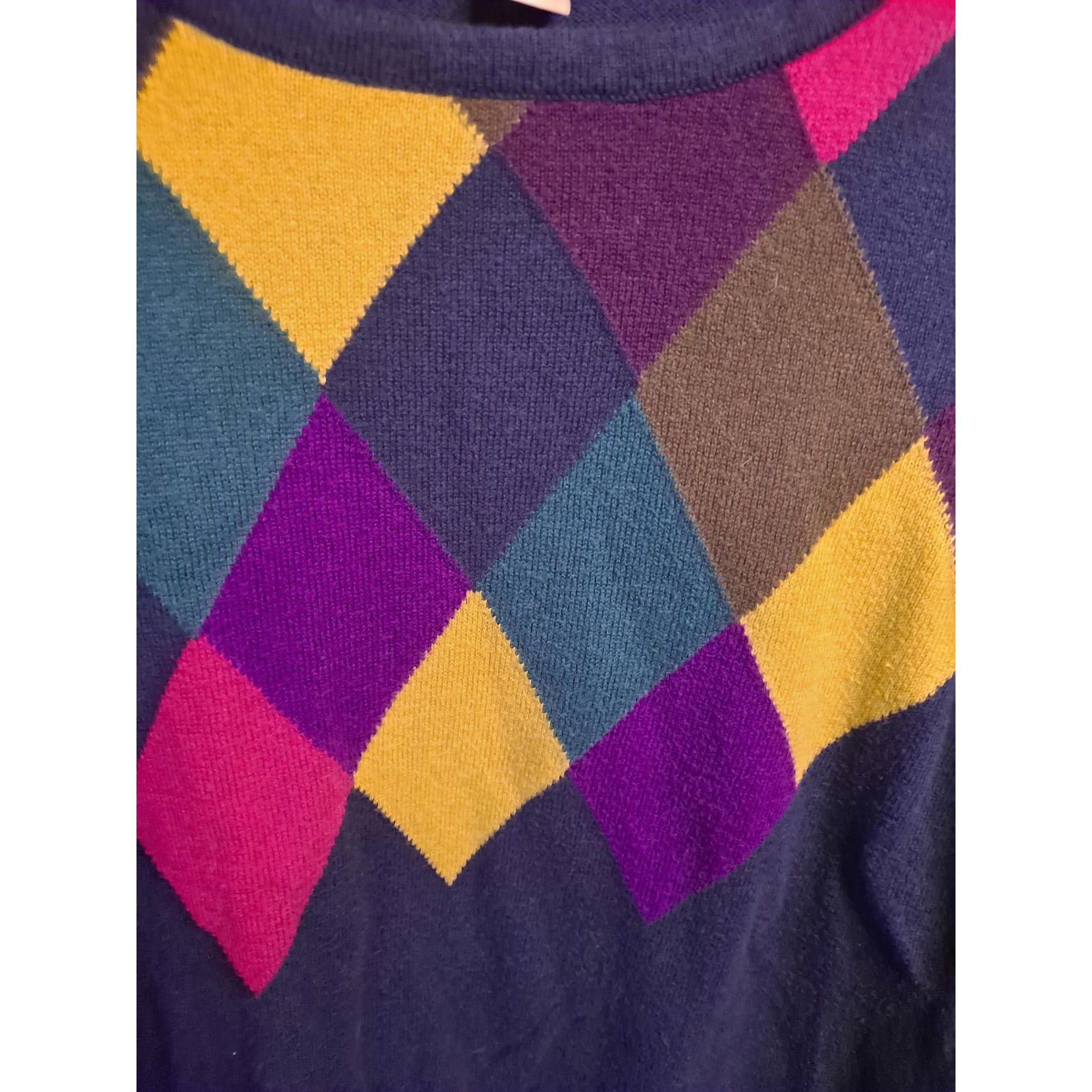 G.H. Bass & Co. GH Bass & Co Blue Colorful Argyle Sweater Size Medium Size US M / EU 48-50 / 2 - 3 Thumbnail