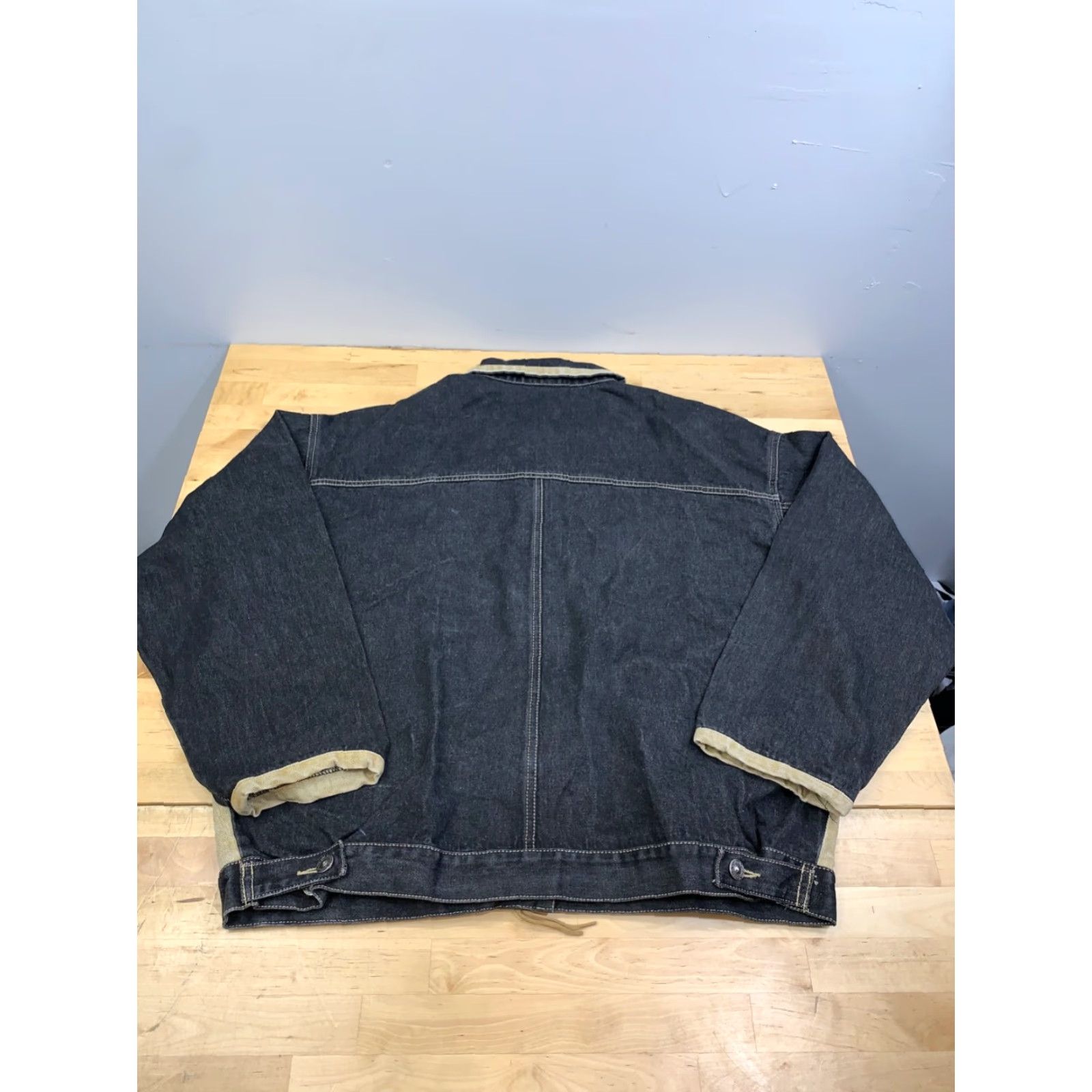 Vintage Carol Little Denim Jacket Womens 12 Black Patchwork Art Button Jacket Women Black 12 Denim Art Patchwork Button Carole Little Jacket Womens Size XL / US 12-14 / IT 48-50 - 8 Thumbnail