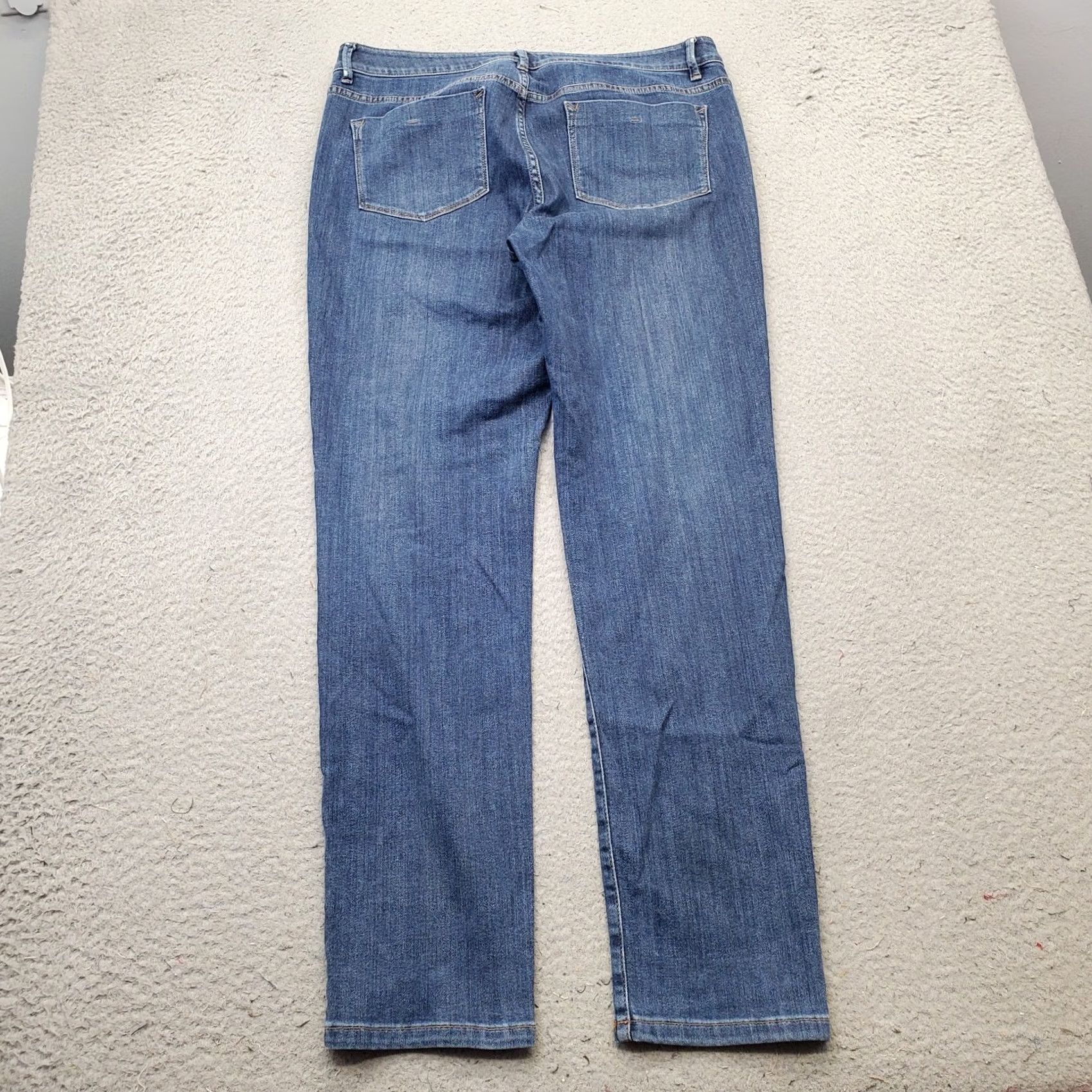 J. Jill J. Jill Weekender Jeans Womens 10 Blue Denim Dark Wash Stretch Straight Leg Jeans Size 32" / US 10 / IT 46 - 2 Thumbnail