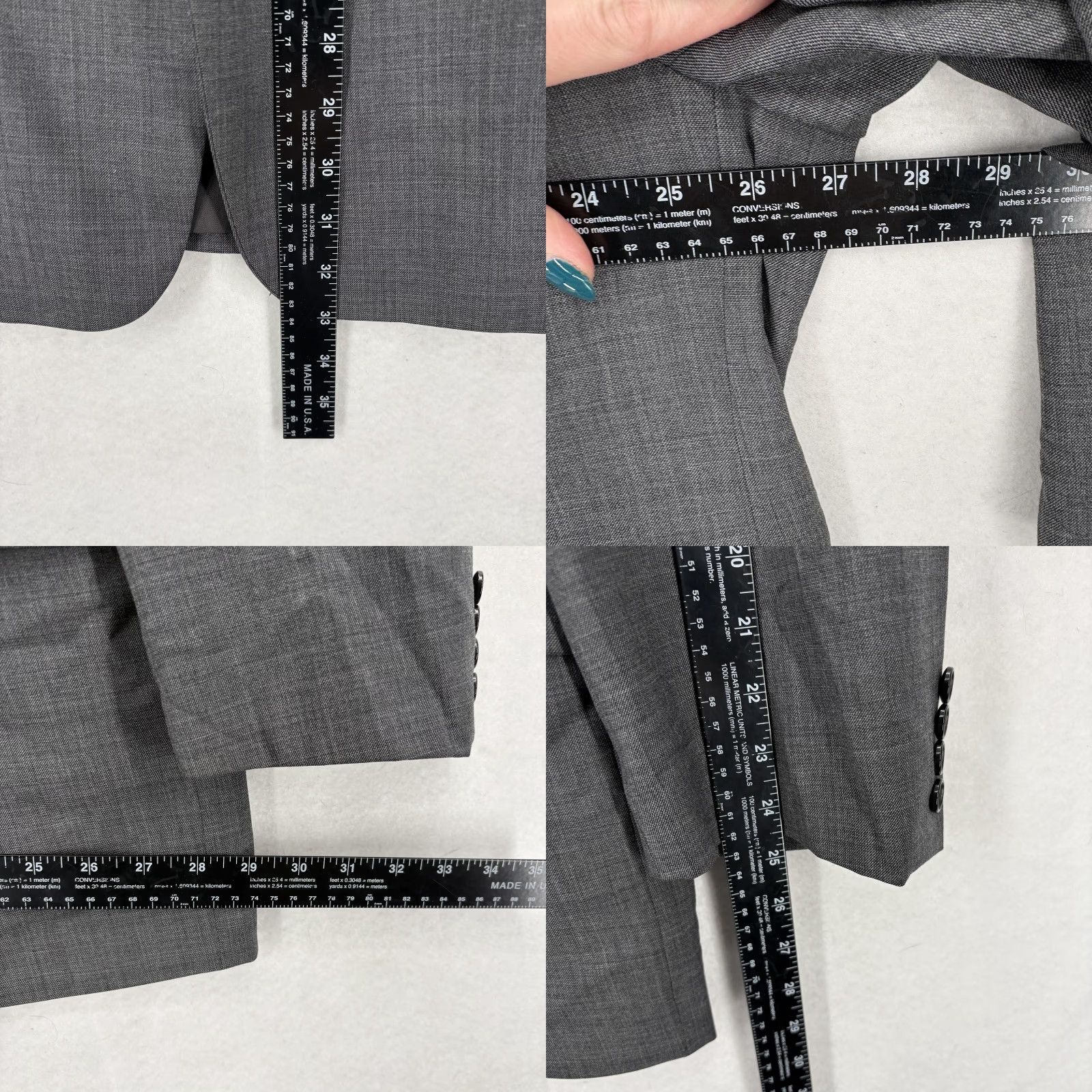 Ralph Lauren Lauren Ralph Lauren Blazer Mens 52R Gray Wool Stretch Two Button Suit Jacket Size 52R - 8 Thumbnail
