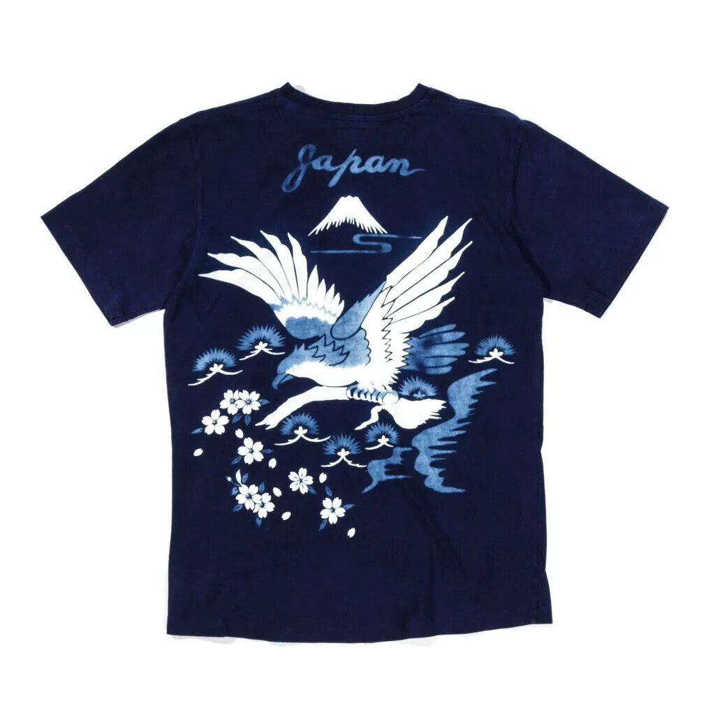 Blue Blue Japan Blue Blue Japan Indigo Handmade Short Sleeve T-Shirt Size US S / EU 44-46 / 1 - 1 Thumbnail