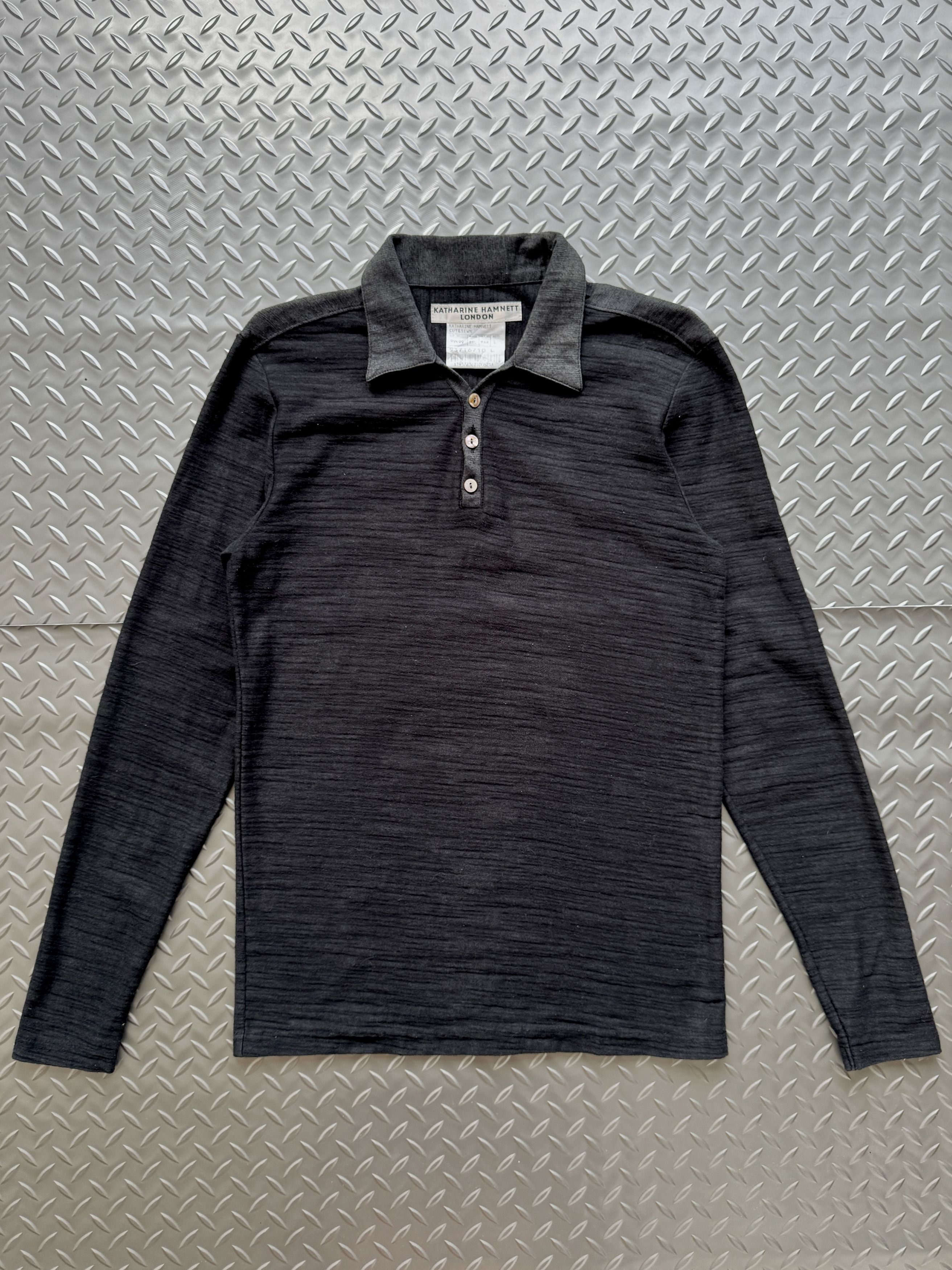 Katharine Hamnett London Katharine Hamnett London Long Sleeve Polo Shirt Size US L / EU 52-54 / 3 - 1 Thumbnail