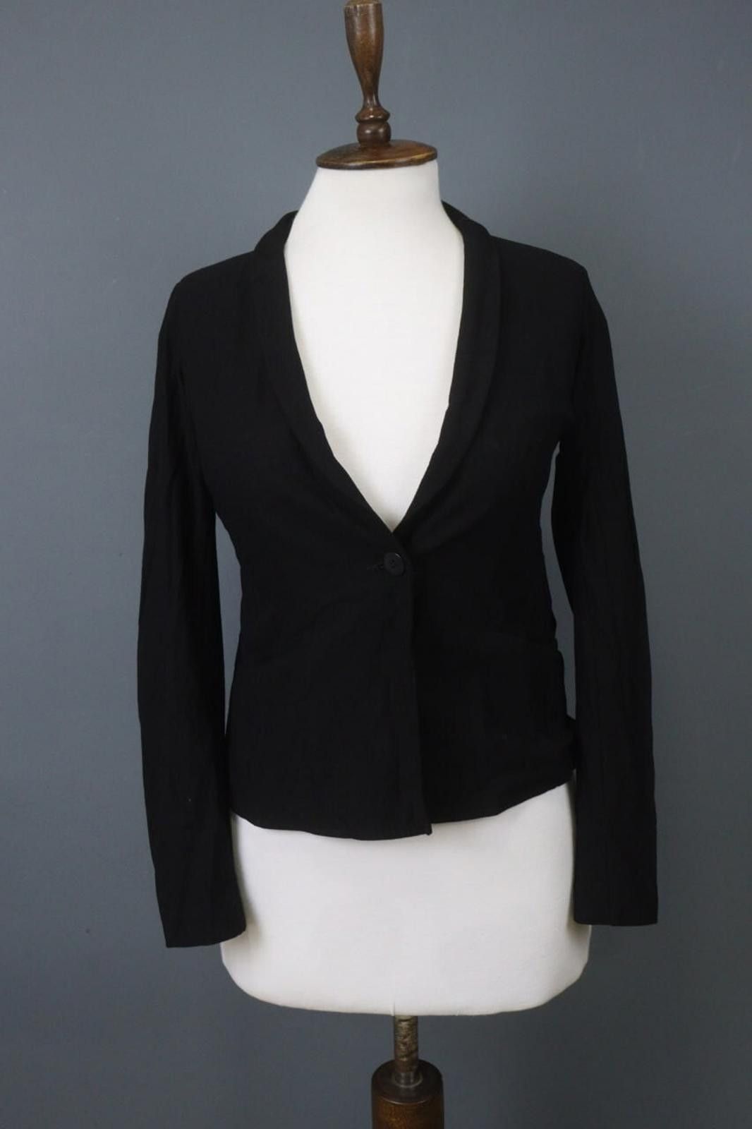 Eileen Fisher Eileen Fisher Black Viscose Blend Blazer Jacket Size PP Size M / US 6-8 / IT 42-44 - 1 Thumbnail