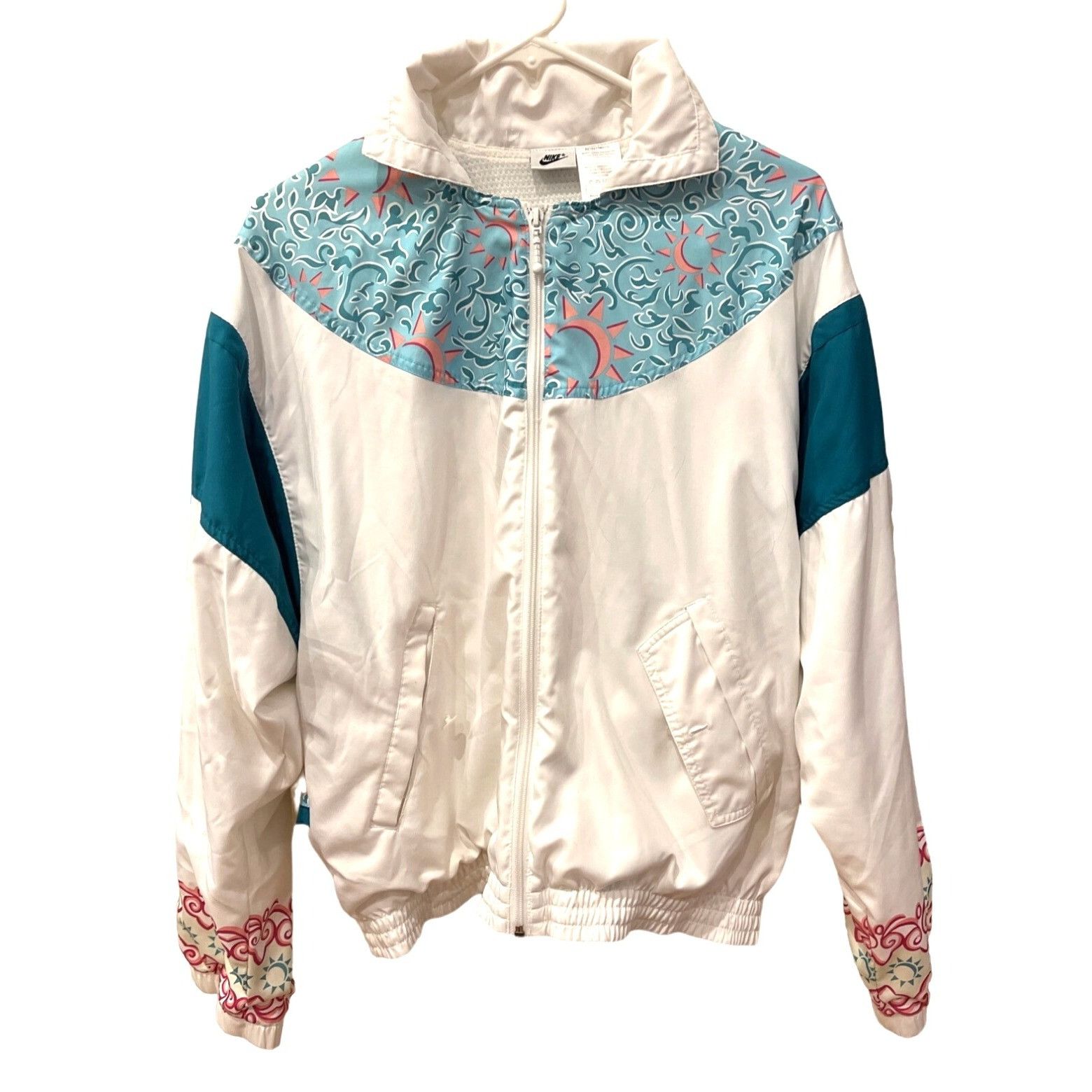 Vintage Nike Windbreaker Jacket Multicolor Long Sleeve Track