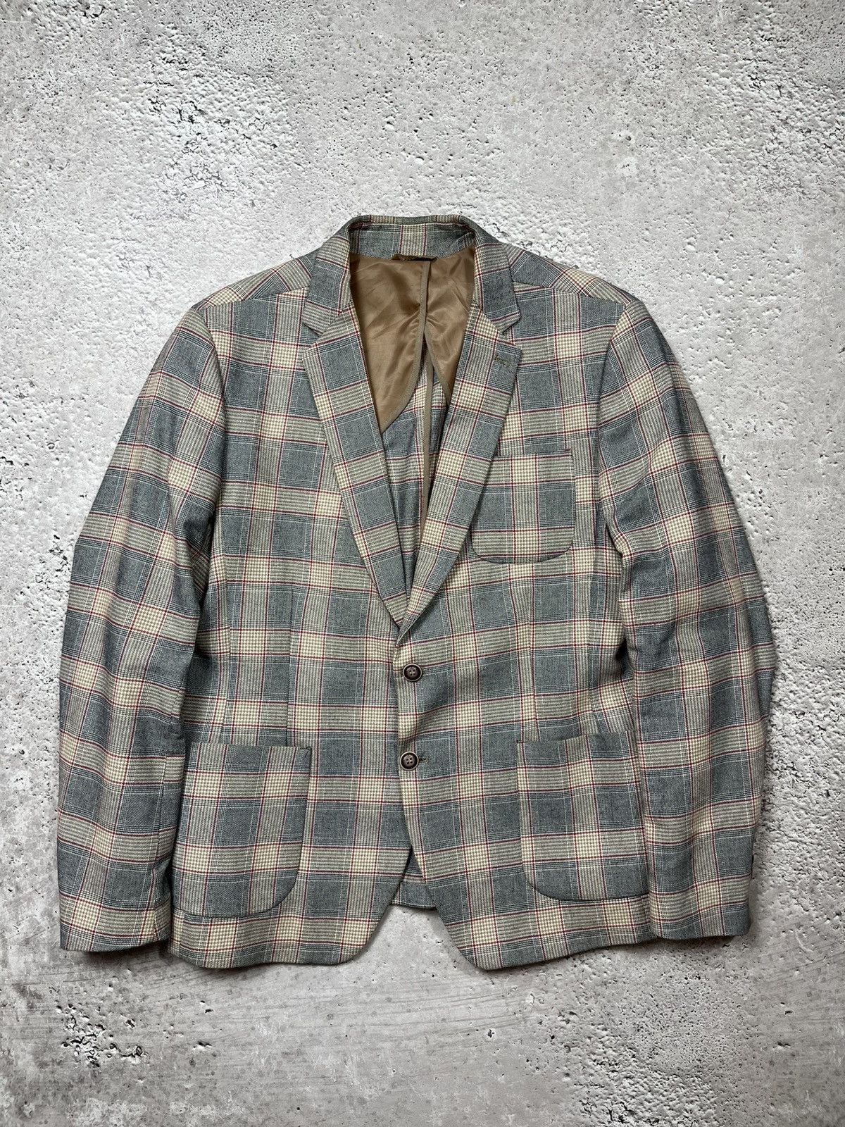 Xagon Man Xagon Man Checkered Blazer Jacket Italy Cotton Size 54 Size US L / EU 52-54 / 3 - 1 Thumbnail