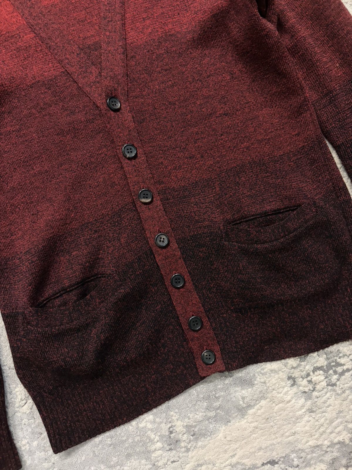 Undercover AW09 Red Gradient Knit Cardigan Size US S / EU 44-46 / 1 - 2 Thumbnail