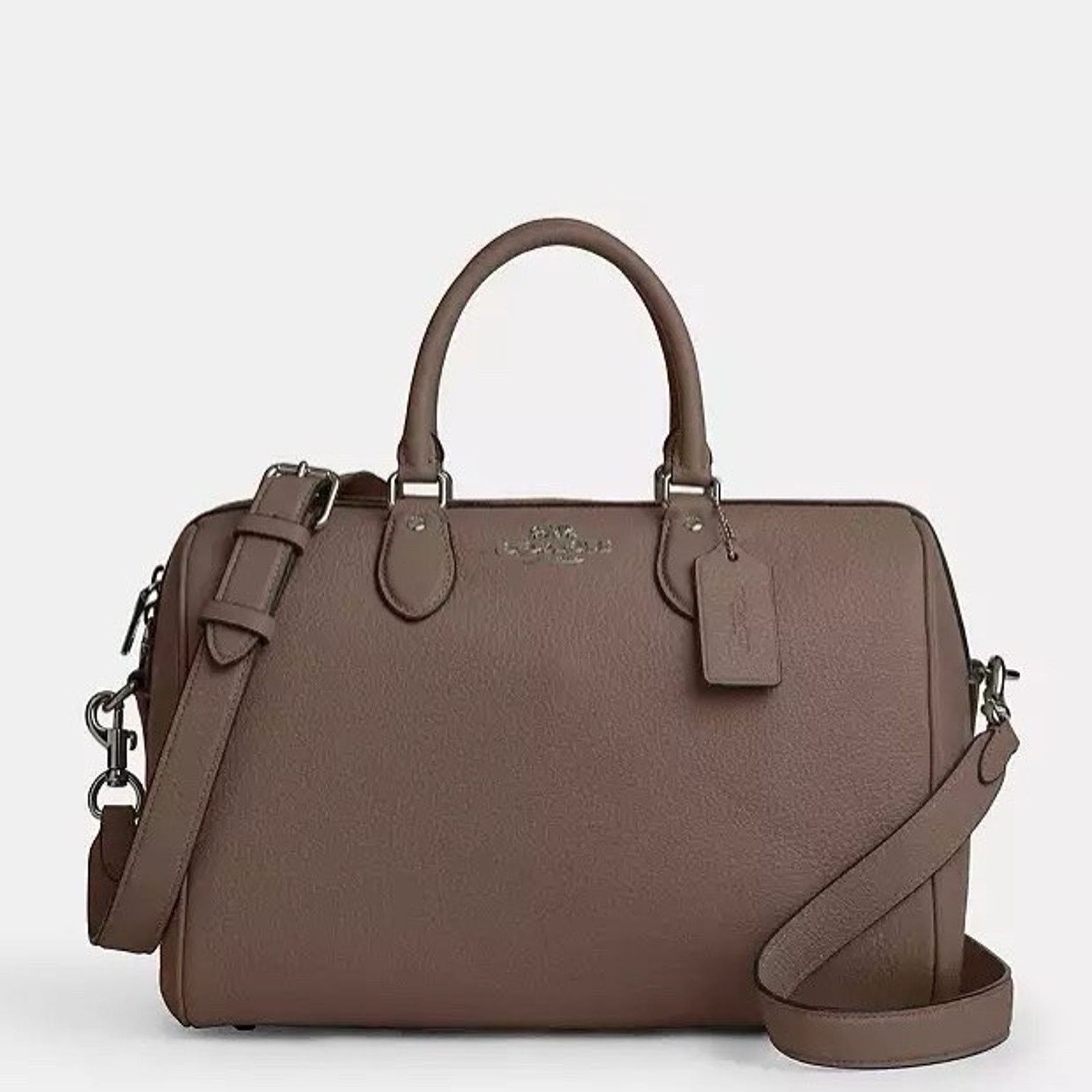 Coach NWT Coach Rowan Large Satchel Bag CV960 Qb/Dark Stone Size ONE SIZE - 6 Thumbnail