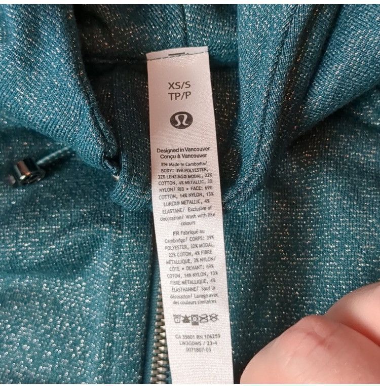 Lululemon Lululemon teal/silver scuba oversize half zip hoodie sz XS/S Size XS / US 0-2 / IT 36-38 - 5 Thumbnail
