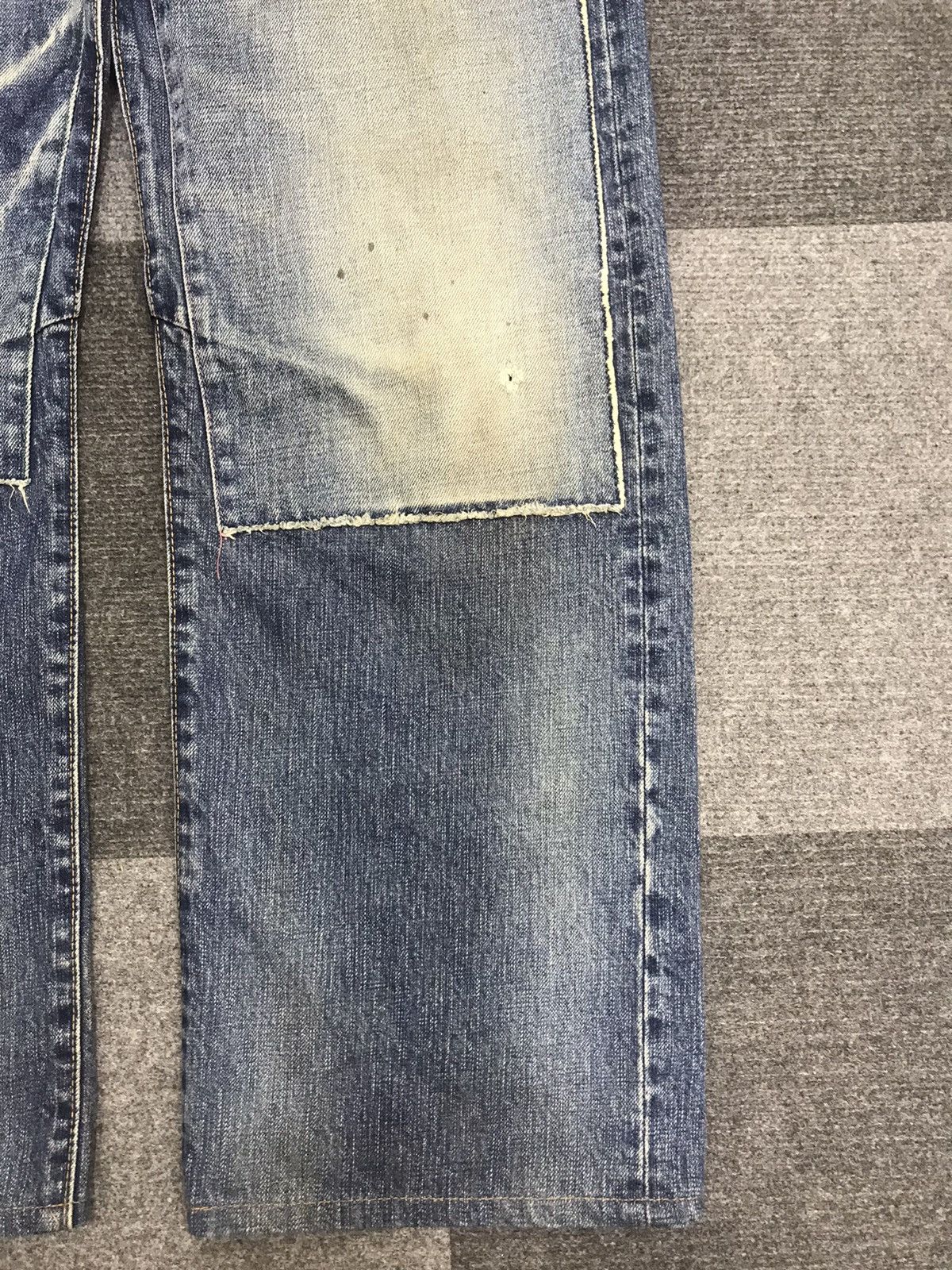 Prps 💥DOUBLE KNEE BAGGY💥Archival Prps Baggy Distressed Denim F279 Size US 32 / EU 48 - 8 Thumbnail