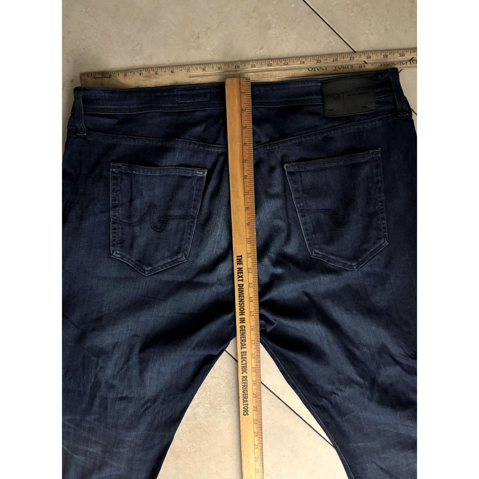 Denime AG Adriano Goldschmied Everett Jeans Mens 37x31 Blue Slim Straight Denim Size US 37 - 7 Thumbnail