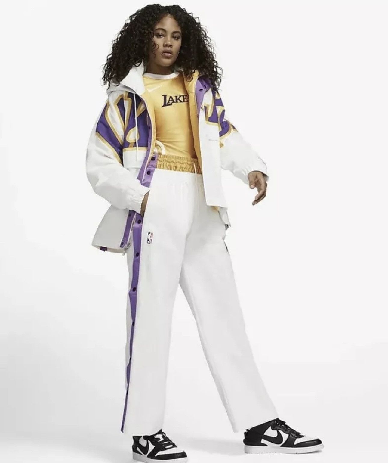 Nike NIKE x AMBUSH LA Lakers TEARAWAY PANT Women’s XS X-Small NWT Size 26" / US 2 / IT 38 - 1 Thumbnail