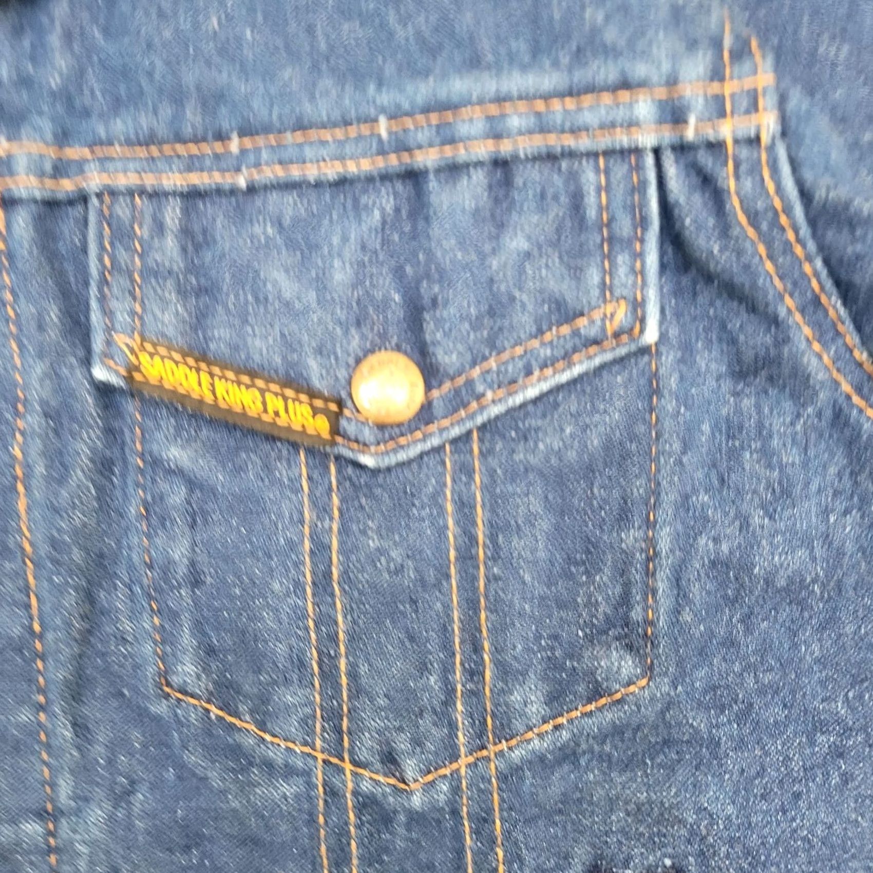 Denime VINTAGE Cropped Denim Jacket Womens Small 17x20 Dark-Wash Denim Jacket Cropped 1990s 90s Womens Size 3XL / US 20-22 - 4 Thumbnail