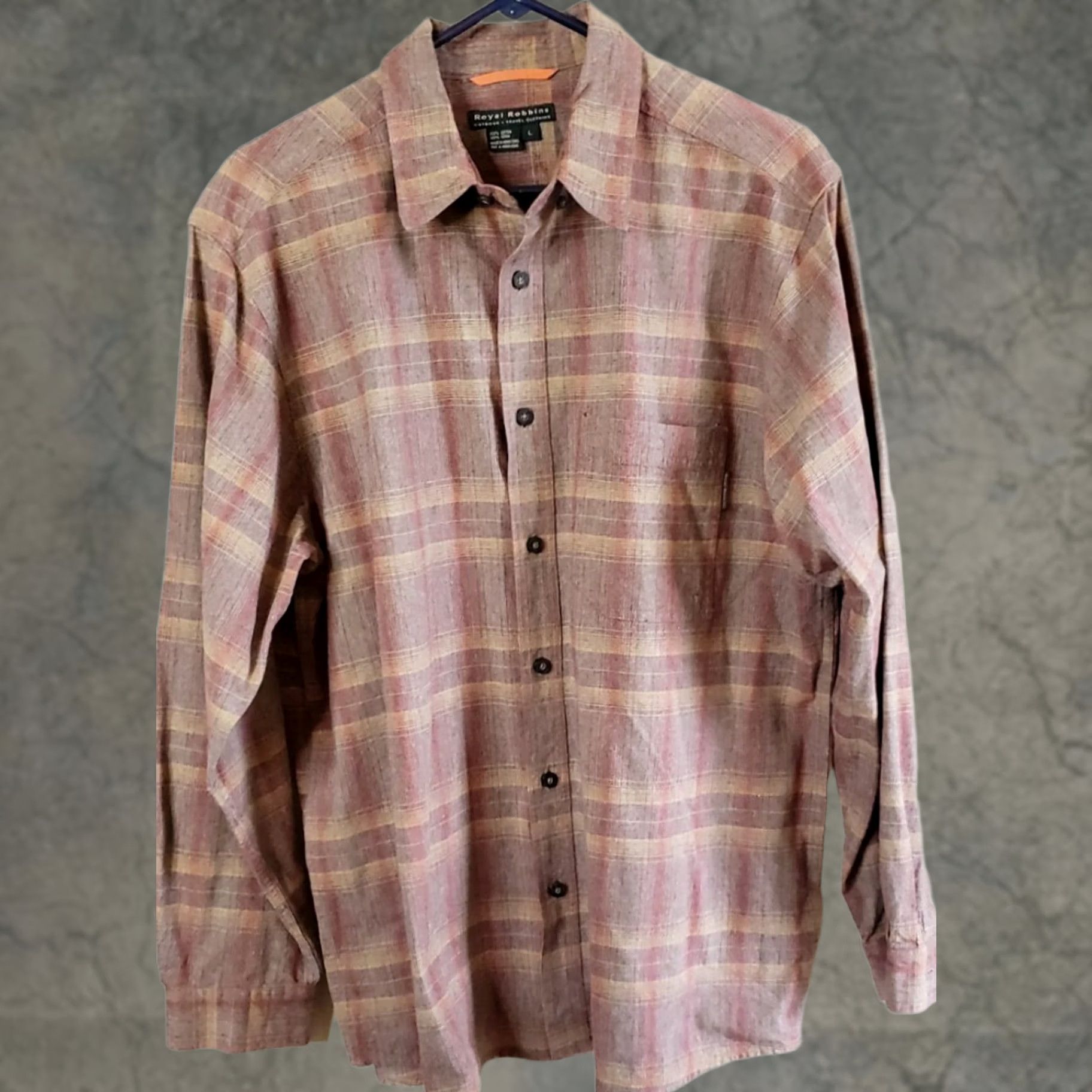 Royal Robbins Royal Robbins Plaid Shirt Men L Brown Red One Pocket Long Sleeve Button-Down Casual Size US L / EU 52-54 / 3 - 1 Thumbnail