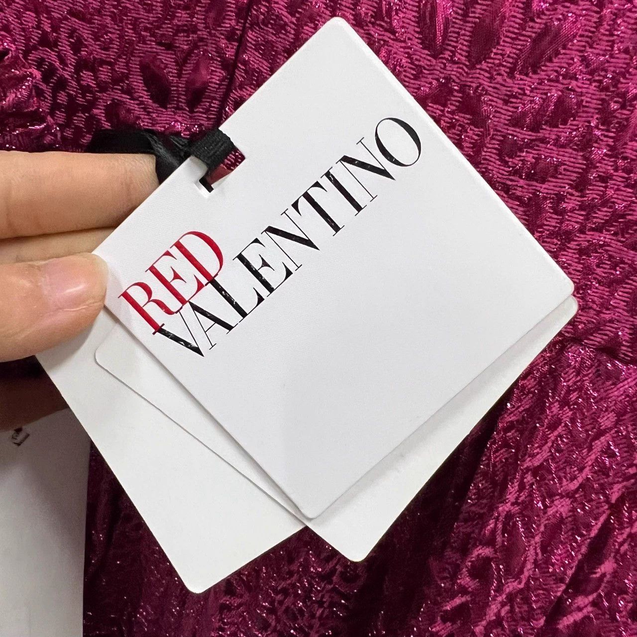 Valentino Valentino Fuchsia Long Sleeve Dress 40 NWT Size S / US 4 / IT 40 - 3 Thumbnail