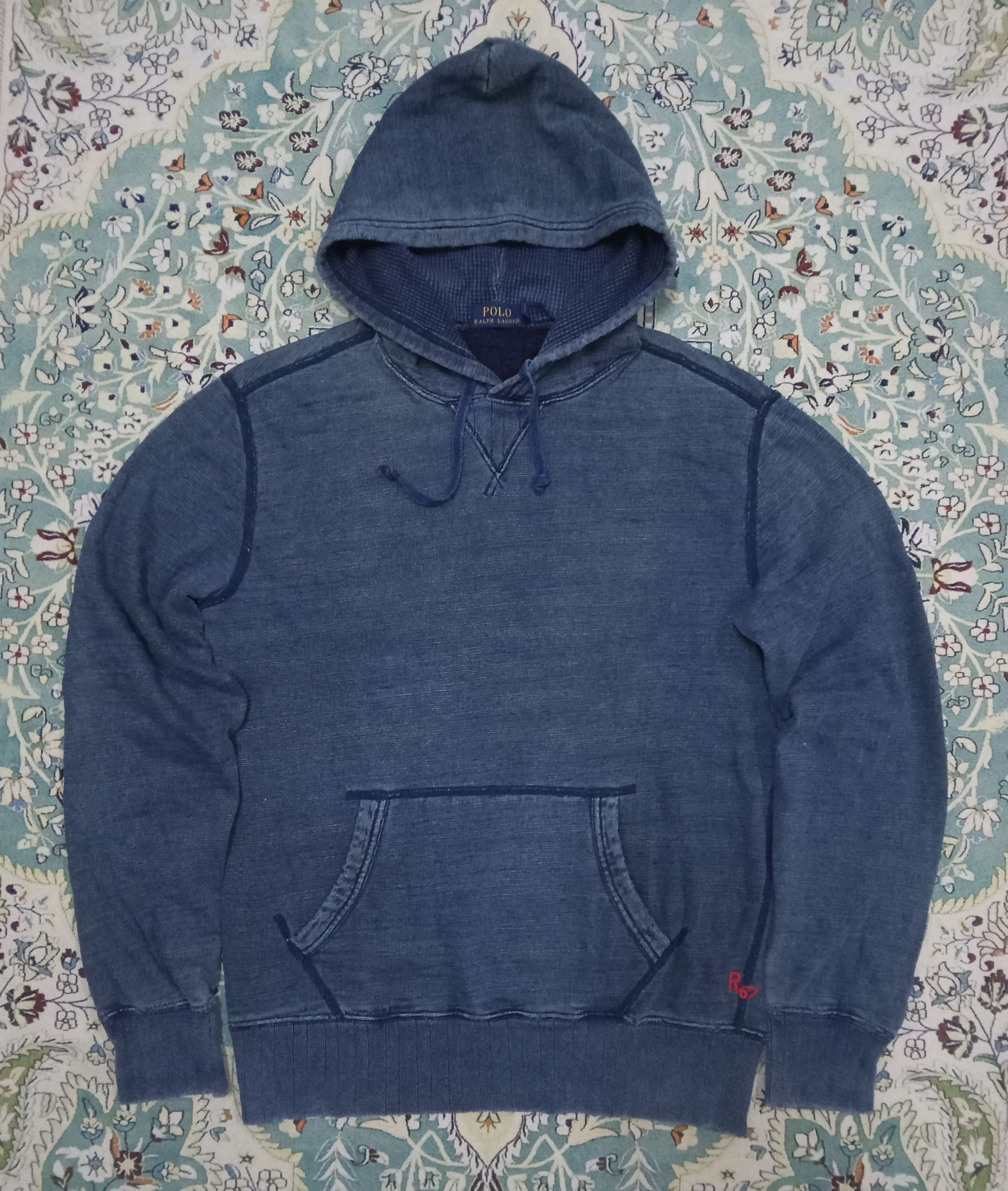 Polo Ralph Lauren Polo Ralph Lauren R67 Distressed Design Hoodie Size US S / EU 44-46 / 1 - 1 Thumbnail