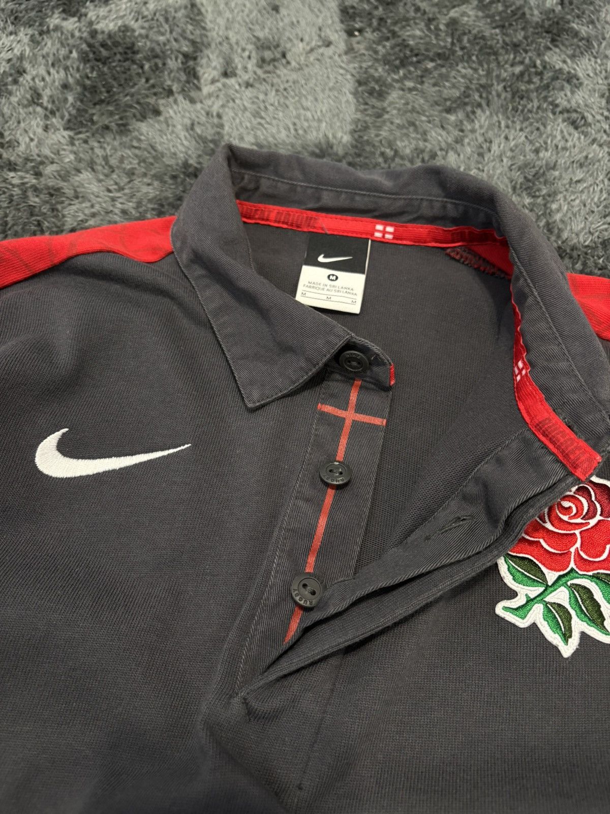 Nike Vintage 2000s Nike England Y2K Rugby Longsleeve Size US M / EU 48-50 / 2 - 5 Thumbnail