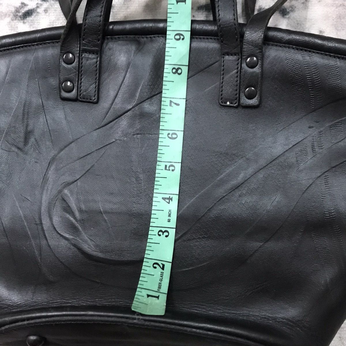Designer × Hereu HEREU CRAFTED IN SPAIN BLACK LEATHER BUCKET TOTE BAG Size ONE SIZE - 11 Thumbnail