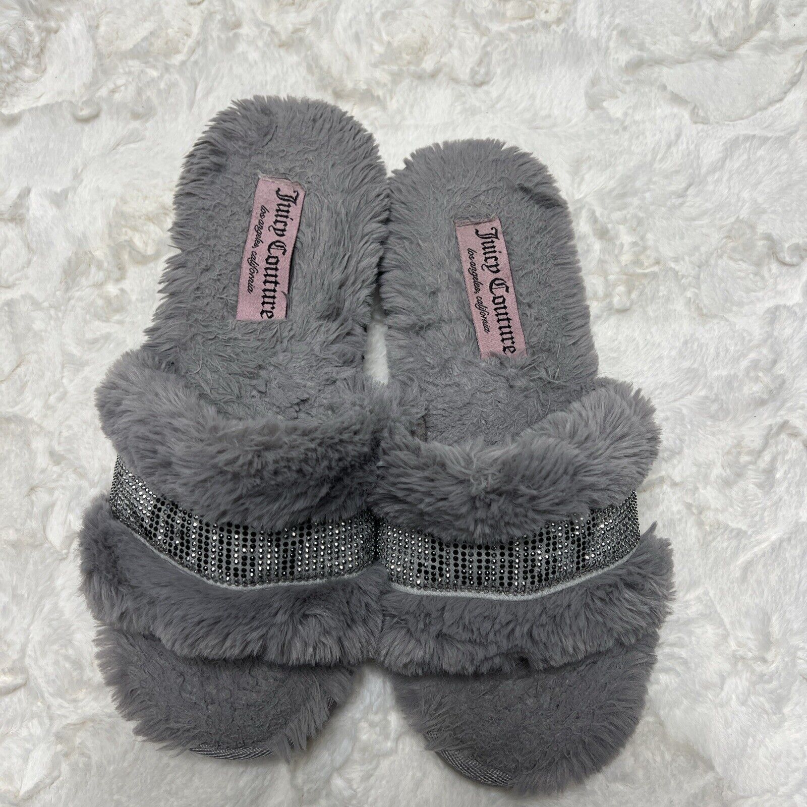 Juicy Couture Juicy Couture Halo Women’s Size 8 Grey Slip On Slippers Size US 8 / IT 38 - 2 Thumbnail