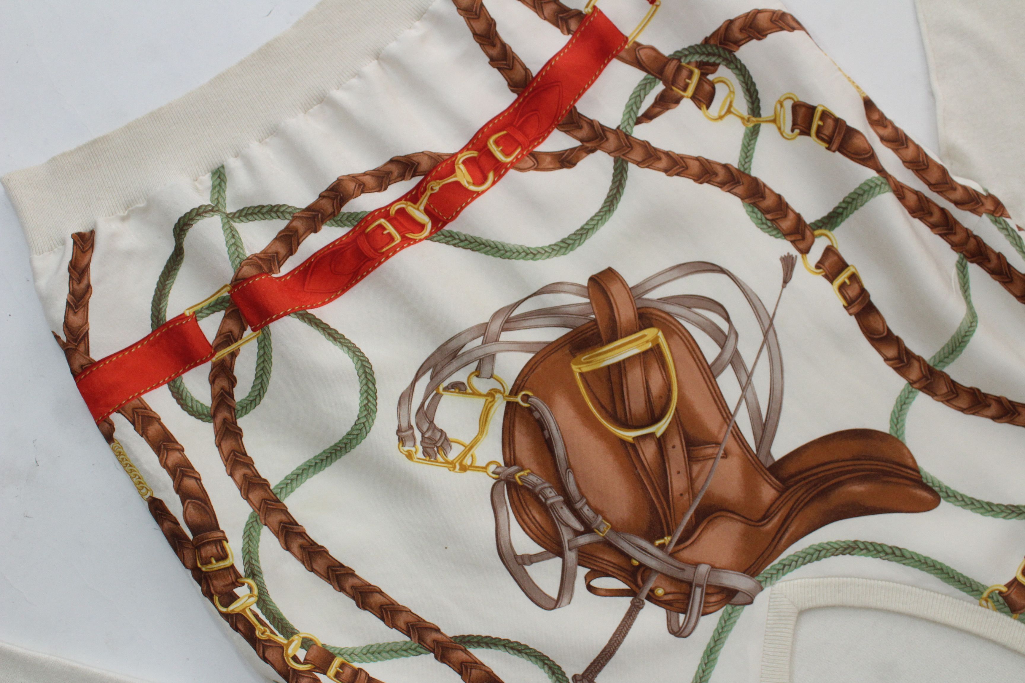 Ralph Lauren Polo Ralph Lauren Equestrian Bridle Print Silk Blend Jumper Size L / US 10 / IT 46 - 10 Thumbnail