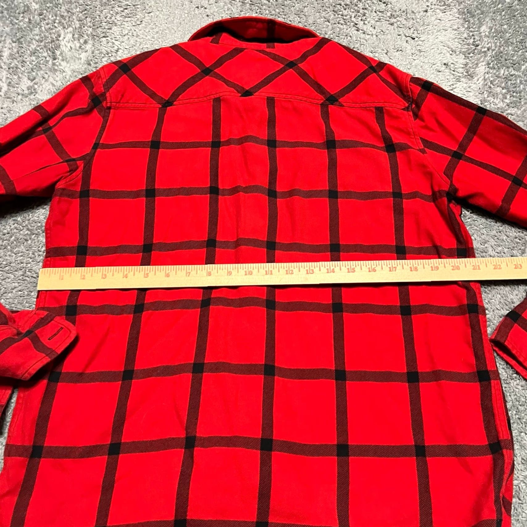 Topo Designs Topo Designs Mountain Flannel Shirt Mens Large Red Plaid Loop Collar Organic Size US L / EU 52-54 / 3 - 4 Thumbnail