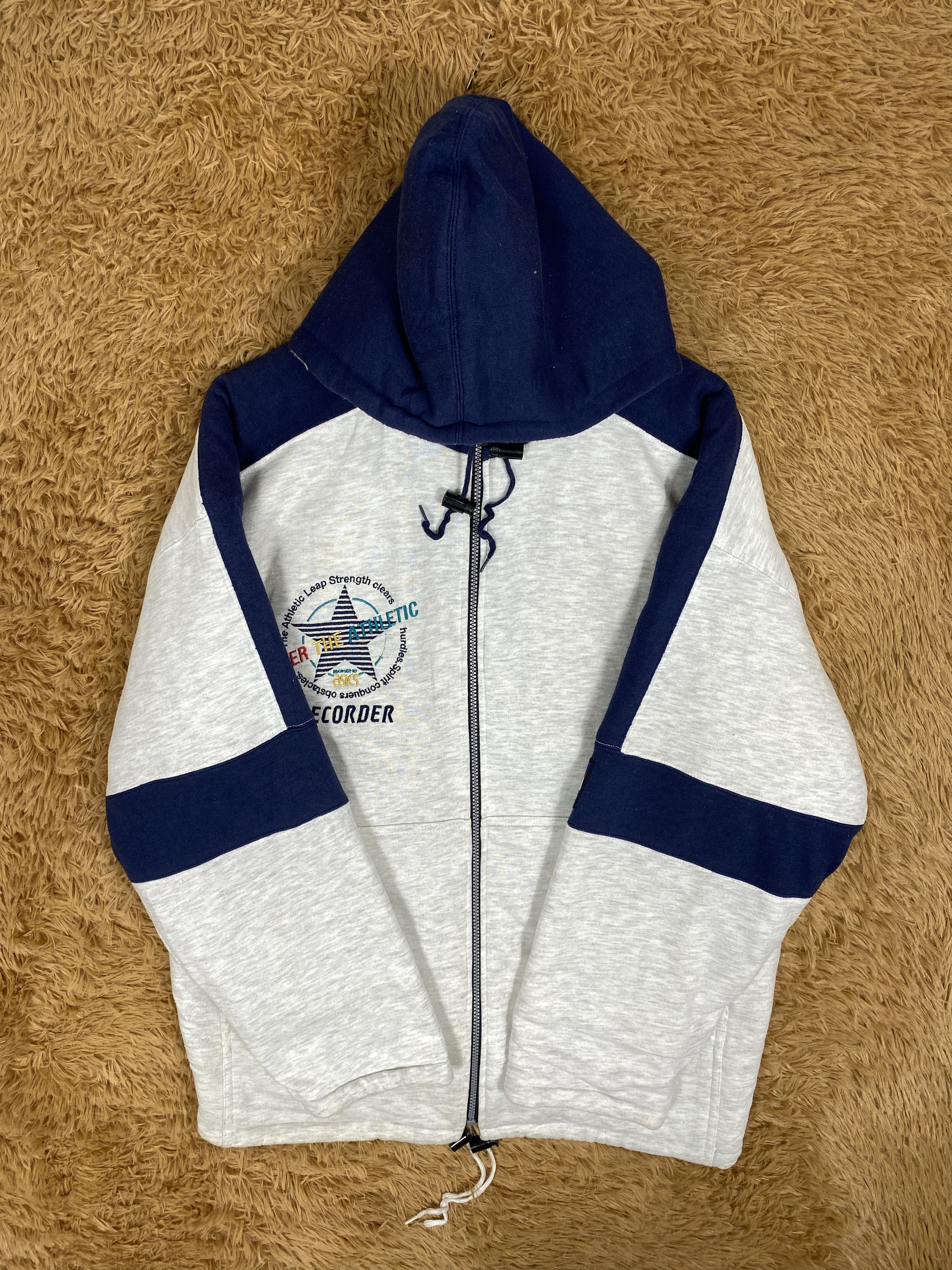 Asics Vintage Asics Sherpa Lining Hoodie Sweatshirt J2316 Size US L / EU 52-54 / 3 - 8 Thumbnail