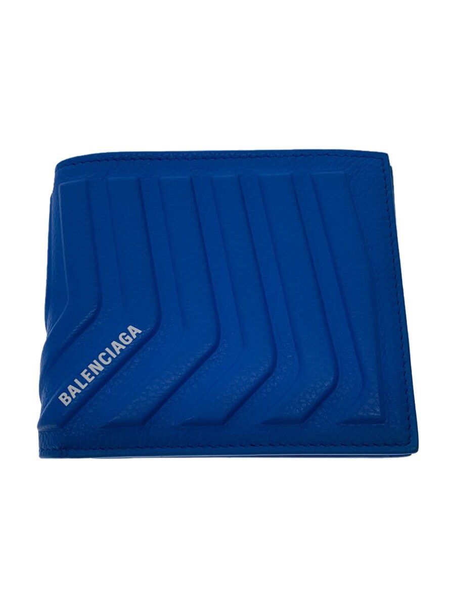 Balenciaga Balenciaga Leather Bi-Fold Wallet Blue Size ONE SIZE - 1 Thumbnail