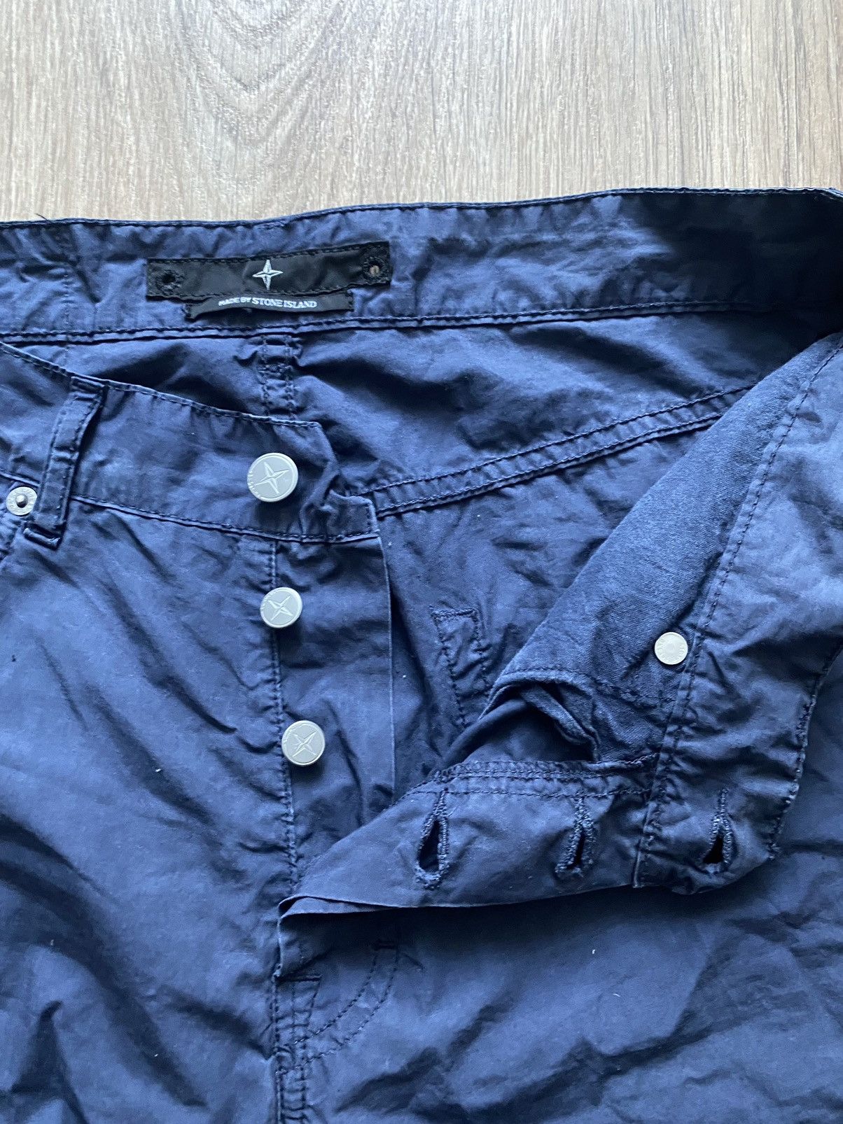 Stone Island × Vintage Stone island denim vintage logo luxury pants Massimo Osti Size US 33 - 7 Thumbnail