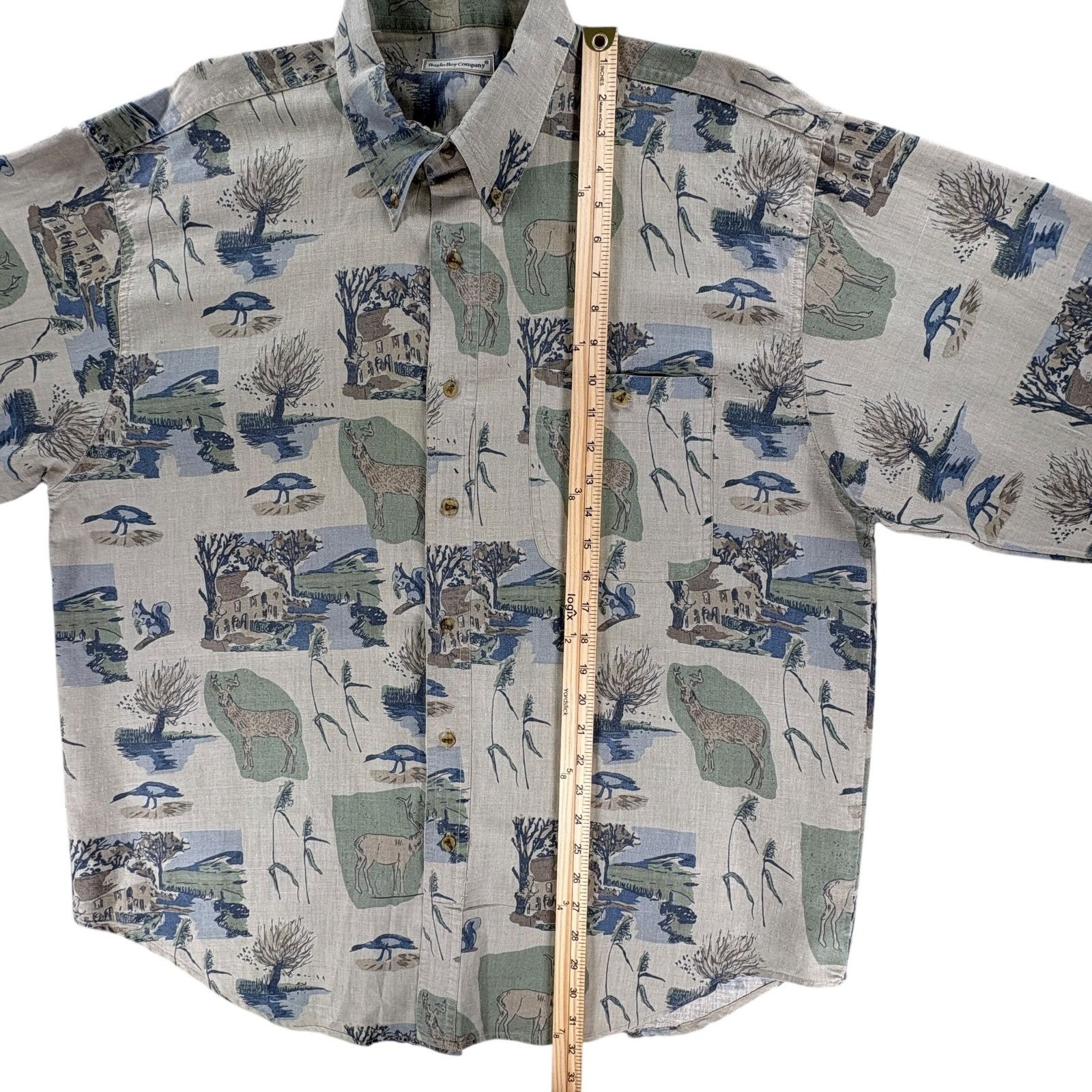 Bugle Boy Bugle Boy Shirt Men XL Deer Wildlife Long Sleeve Vintage 90' Size US XL / EU 56 / 4 - 5 Thumbnail