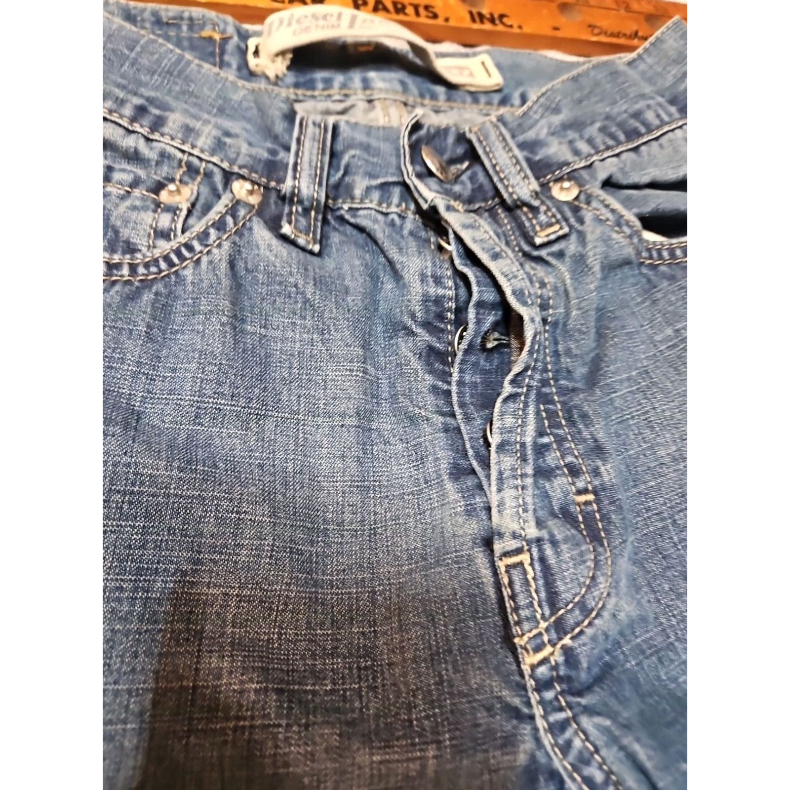 Diesel DIESEL Kulter Jeans Mens Size 27 Blue Denim Straight Buttonfly Pants Trouser Size US 27 - 4 Thumbnail