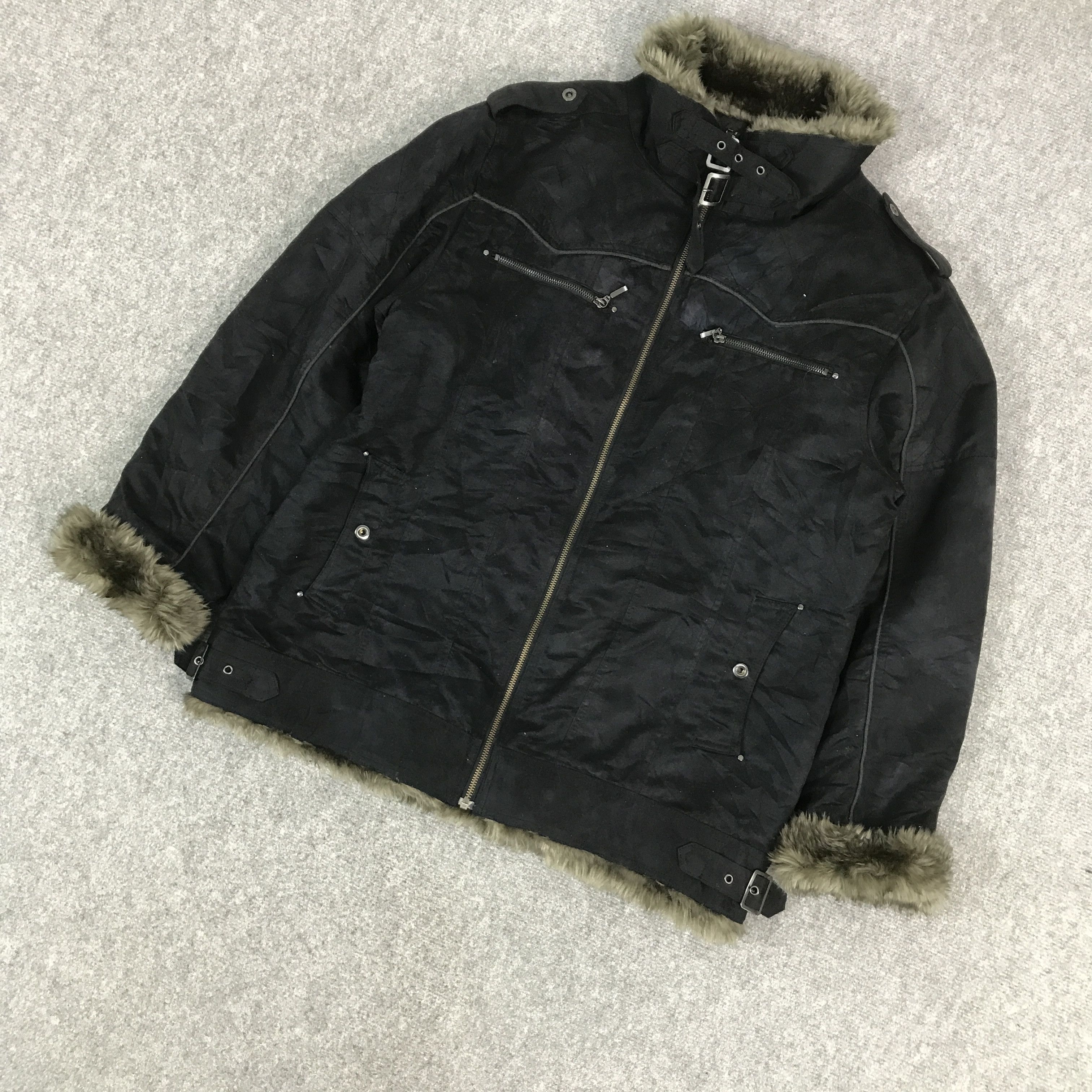 If Six Was Nine × Japanese Brand × Le Grande Bleu (L.G.B.) JAPAN SPLENDID BLACK FUR DESIGN STYLE JACKET Size US L / EU 52-54 / 3 - 5 Thumbnail