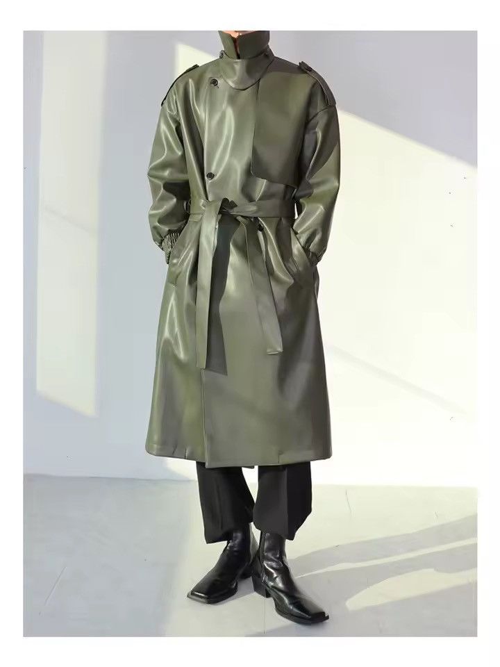 Other Casual Streetwear Midi Pu Leather Trench Coat Size US M / EU 48-50 / 2 - 6 Thumbnail