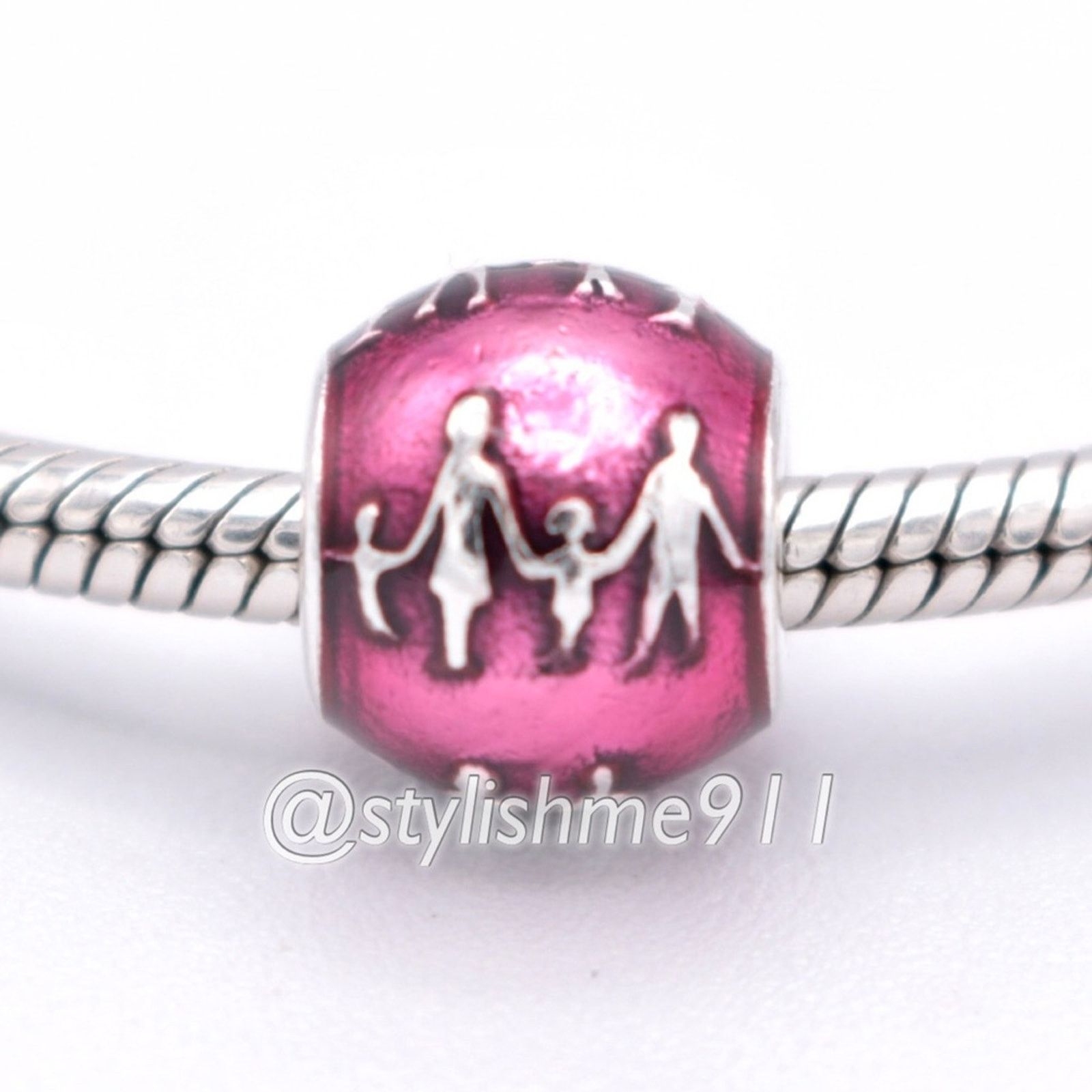 PANDORA Family Silhouettes Charm with Violet Enamel