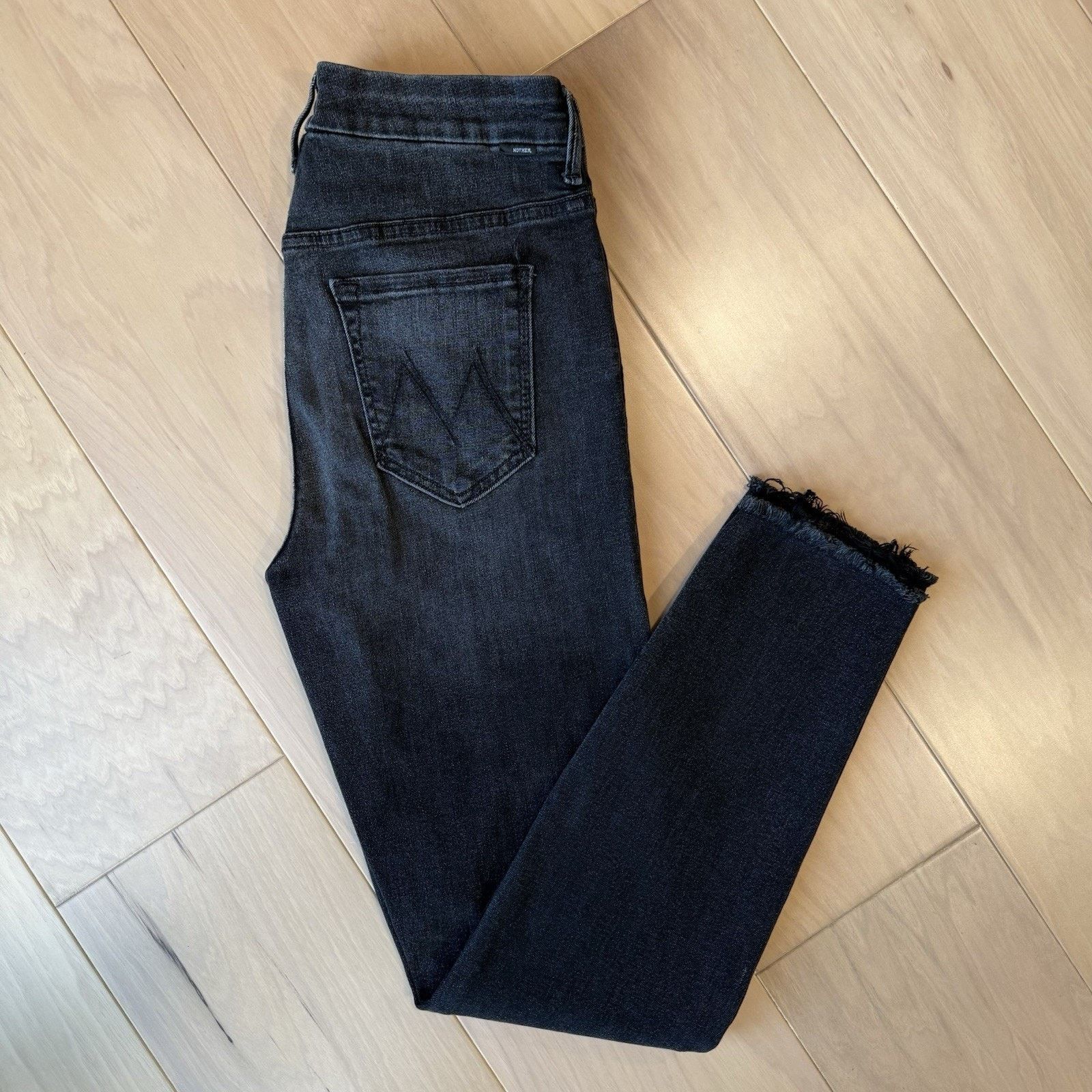 MOTHER Mother High Waisted Looker Jeans Women's 28 Black Ankle Size 28" / US 6 / IT 42 - 2 Thumbnail