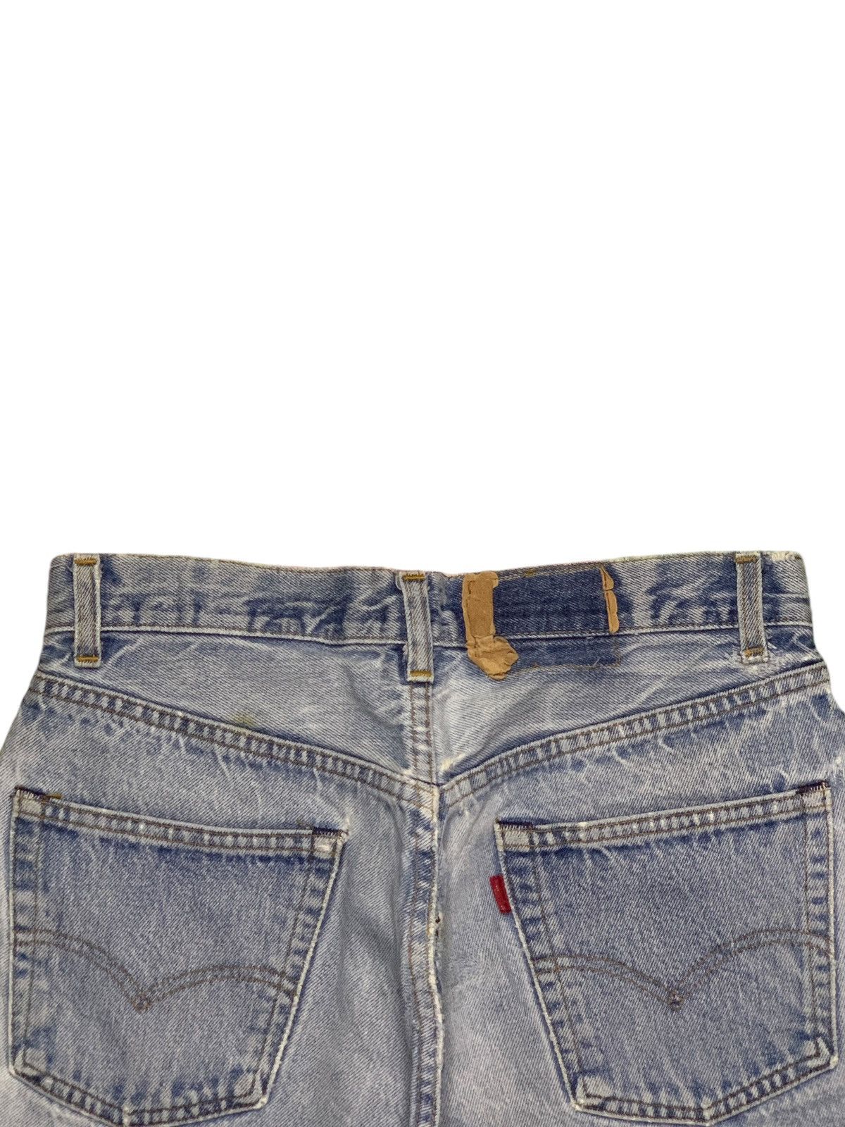 Levi's × Levi's Vintage Clothing Vintage 70s Levis 501 Faded Blue Wash Distressed Jean Shorts Size 28" / US 6 / IT 42 - 8 Thumbnail