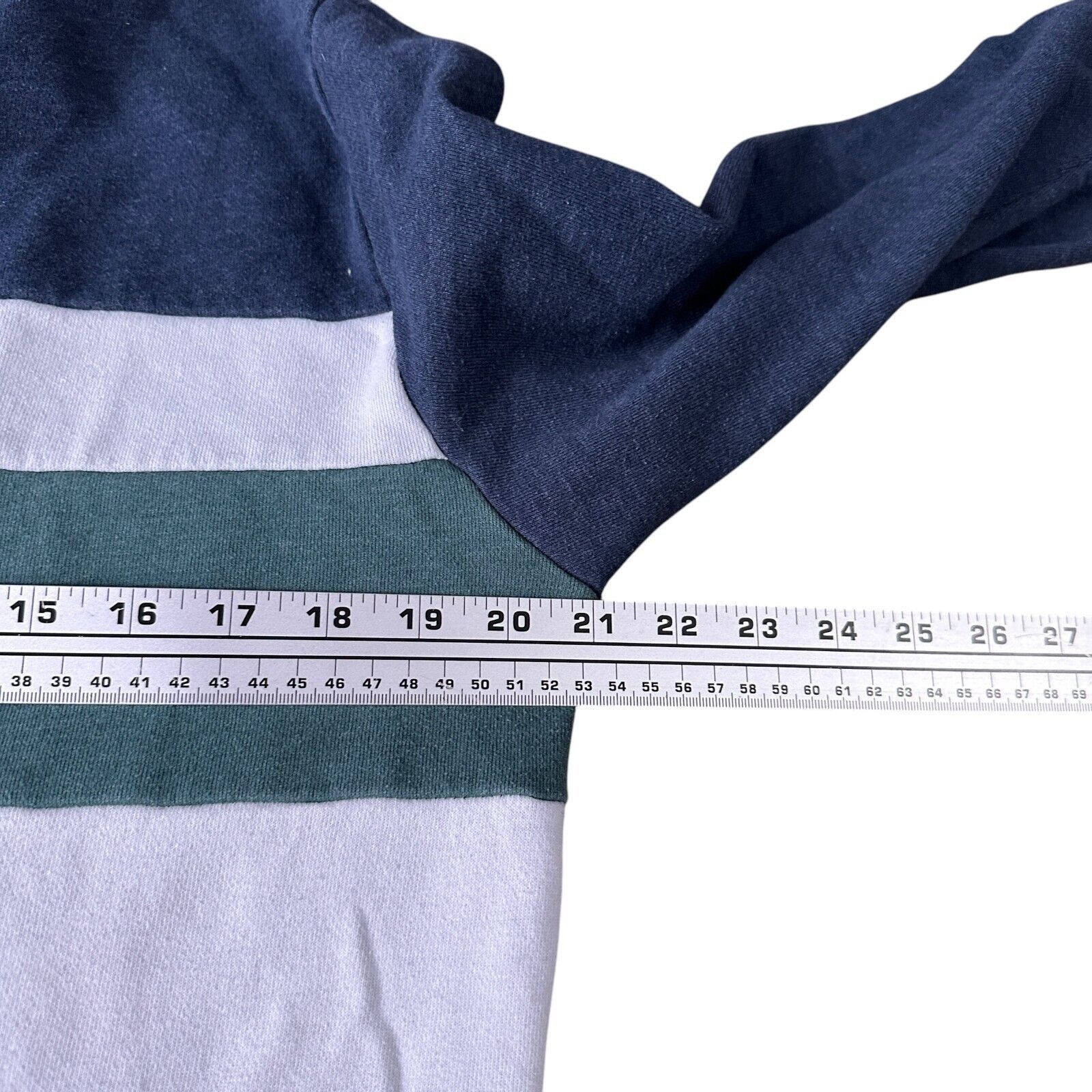 Marine Layer Marine Layer Fleece Sweatshirt Mens M Colorblock Green White Size US M / EU 48-50 / 2 - 8 Thumbnail