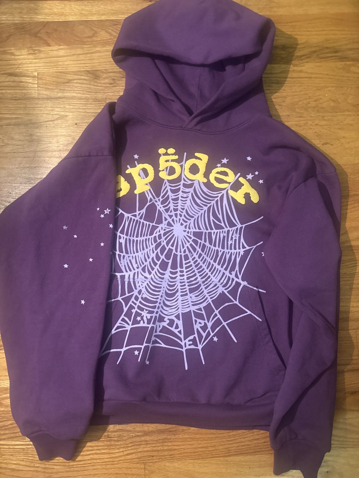 Sp5der Purple Web Hoodie