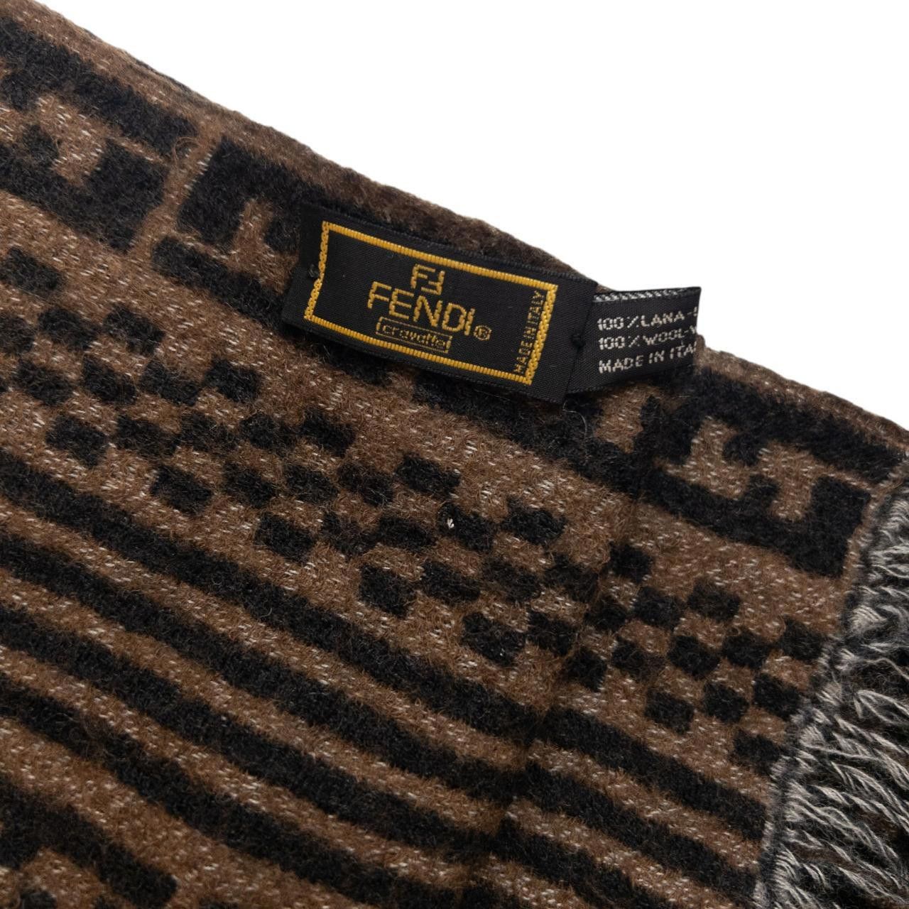 Fendi Vintage Fendi Monogram Wool Scarf Size ONE SIZE - 4 Thumbnail