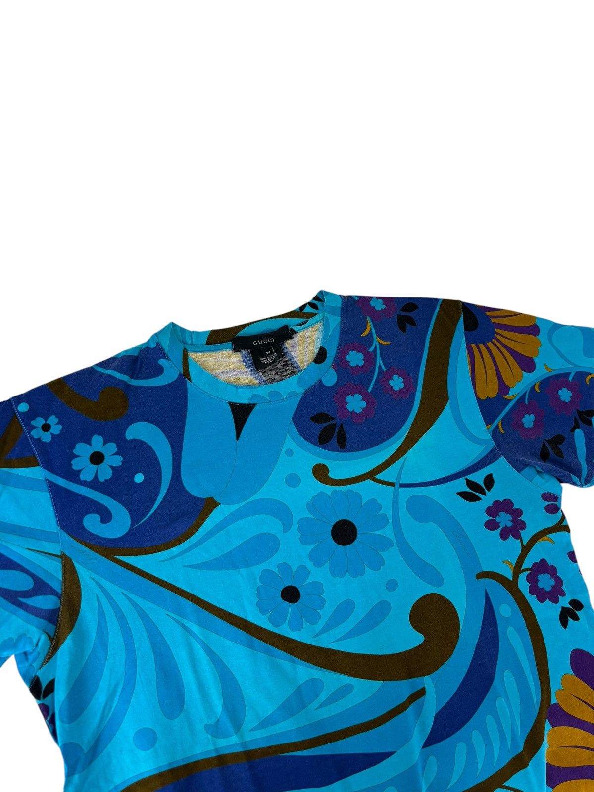 Gucci S/S 1999 Floral Print T-Shirt (SS99, Flower, Psychedelic) Size US M / EU 48-50 / 2 - 3 Thumbnail