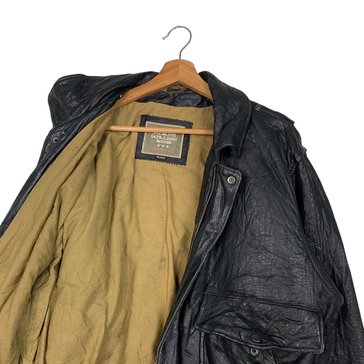 Japanese Brand Vintage Commander Aviator Leather Jacket Size US M / EU 48-50 / 2 - 10 Thumbnail
