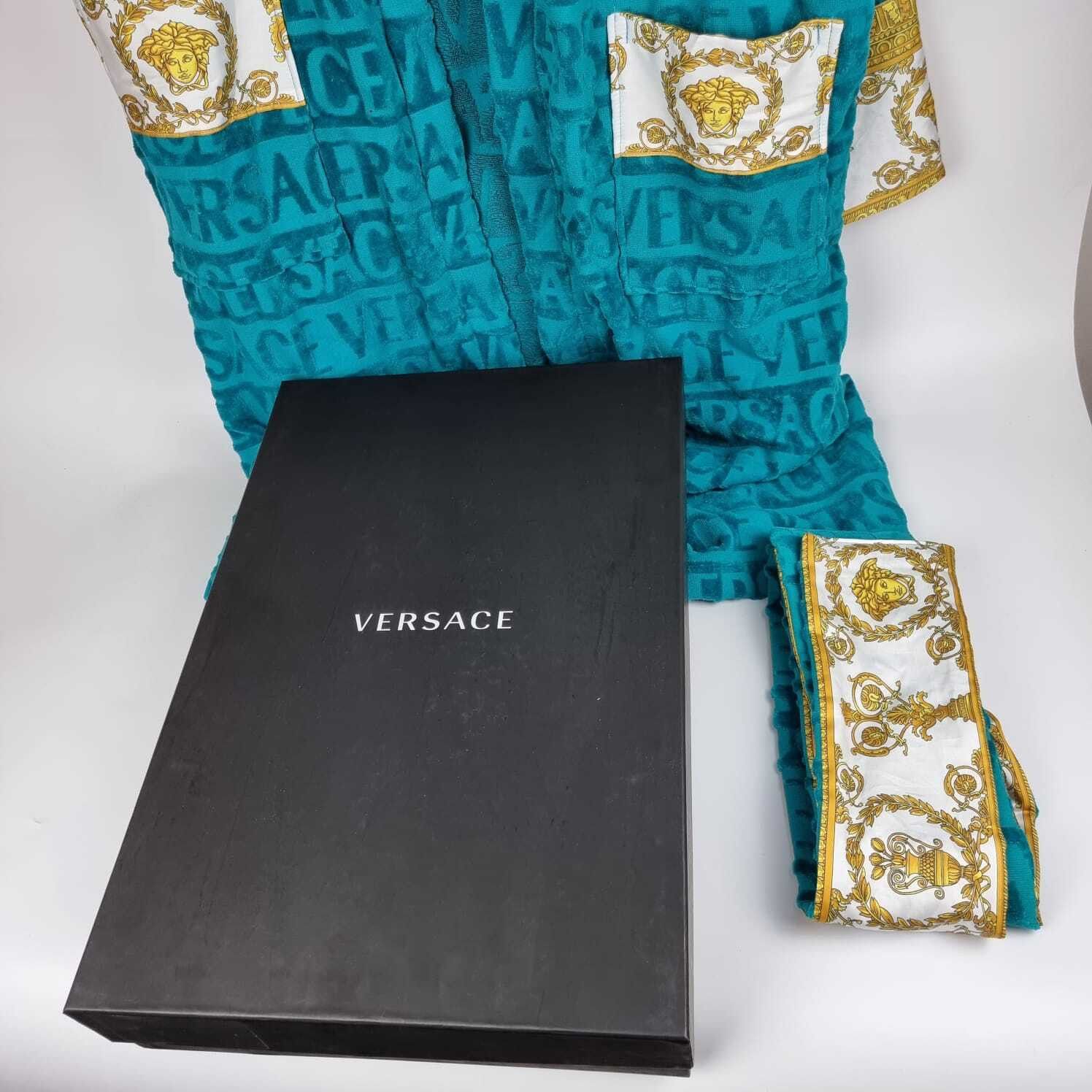Versace Versace Baroque Print Blue Long Bathrobe New XXL Size US XXL / EU 58 / 5 - 5 Thumbnail