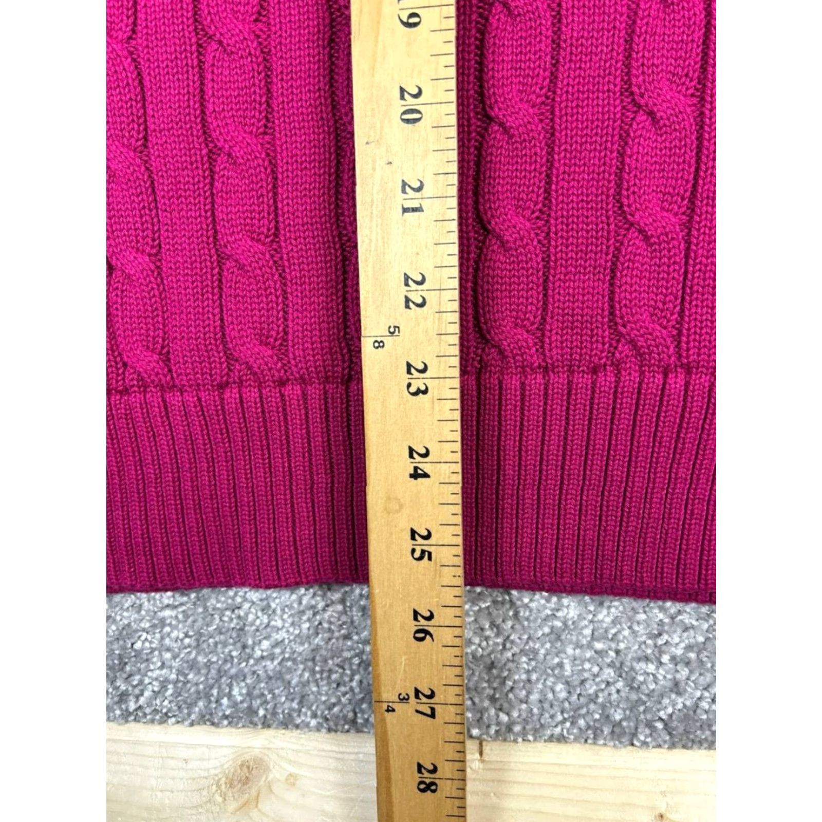 Ralph Lauren Ralph Lauren Sweater Womens XL Pink Cotton Cable-Knit Pullover V-Neck Casual Winter Regular Size XL / US 12-14 / IT 48-50 - 7 Thumbnail