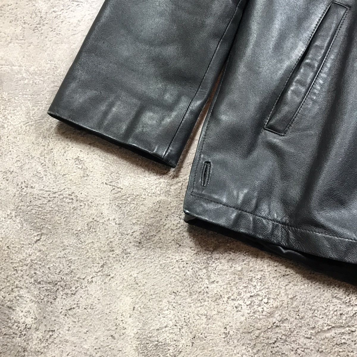 Vintage Vintage 90s Black Leather Jacket Oversized Streetwear XL Size US XL / EU 56 / 4 - 4 Thumbnail
