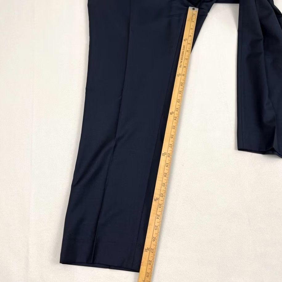Suitsupply Suitsupply Pants Mens 38 x 29 Straight Navy Blue Wool Trousers Size 38R - 6 Thumbnail