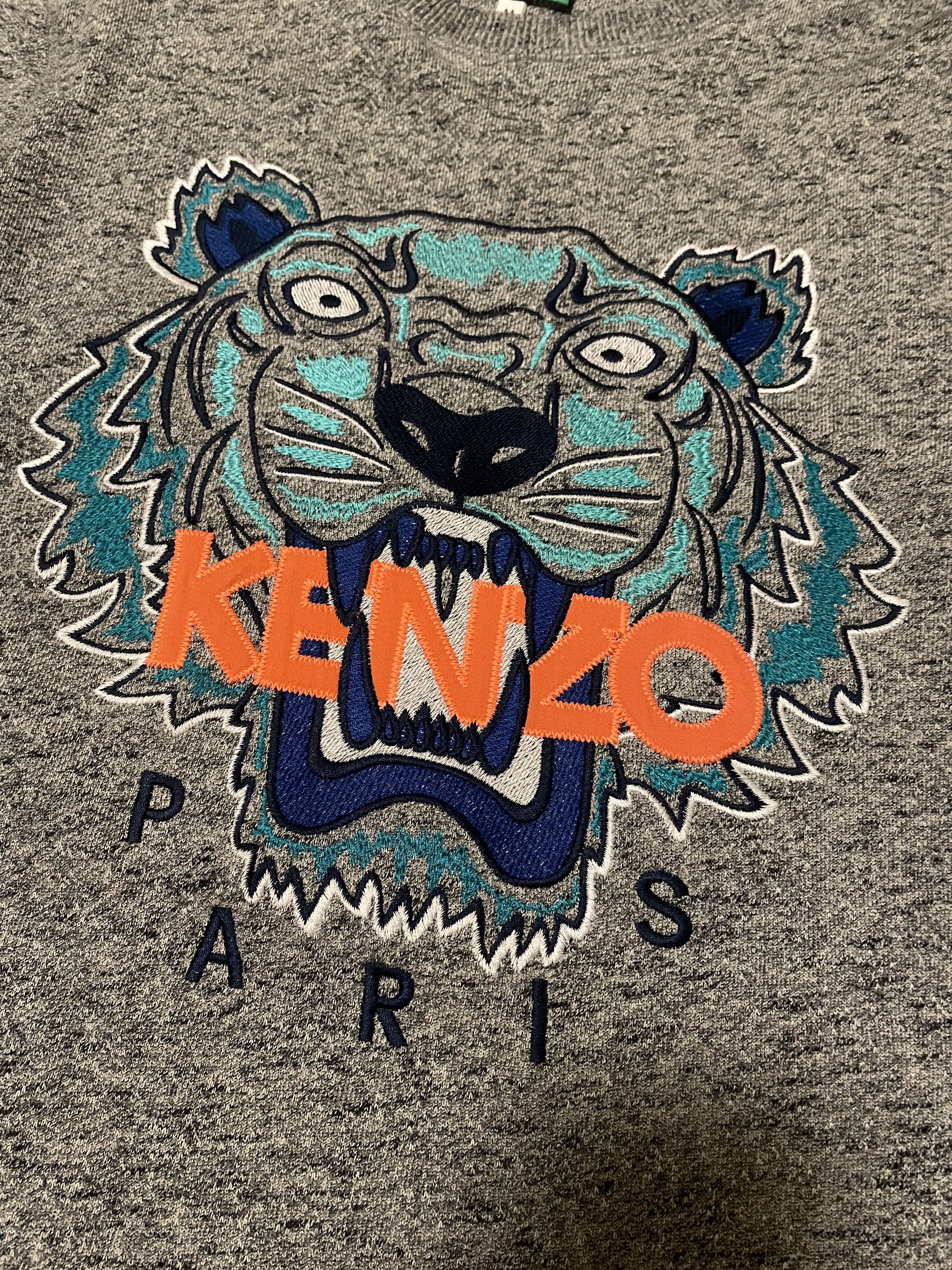 Kenzo KENZO tiger head gray sweatshirt, size M Size US M / EU 48-50 / 2 - 2 Thumbnail